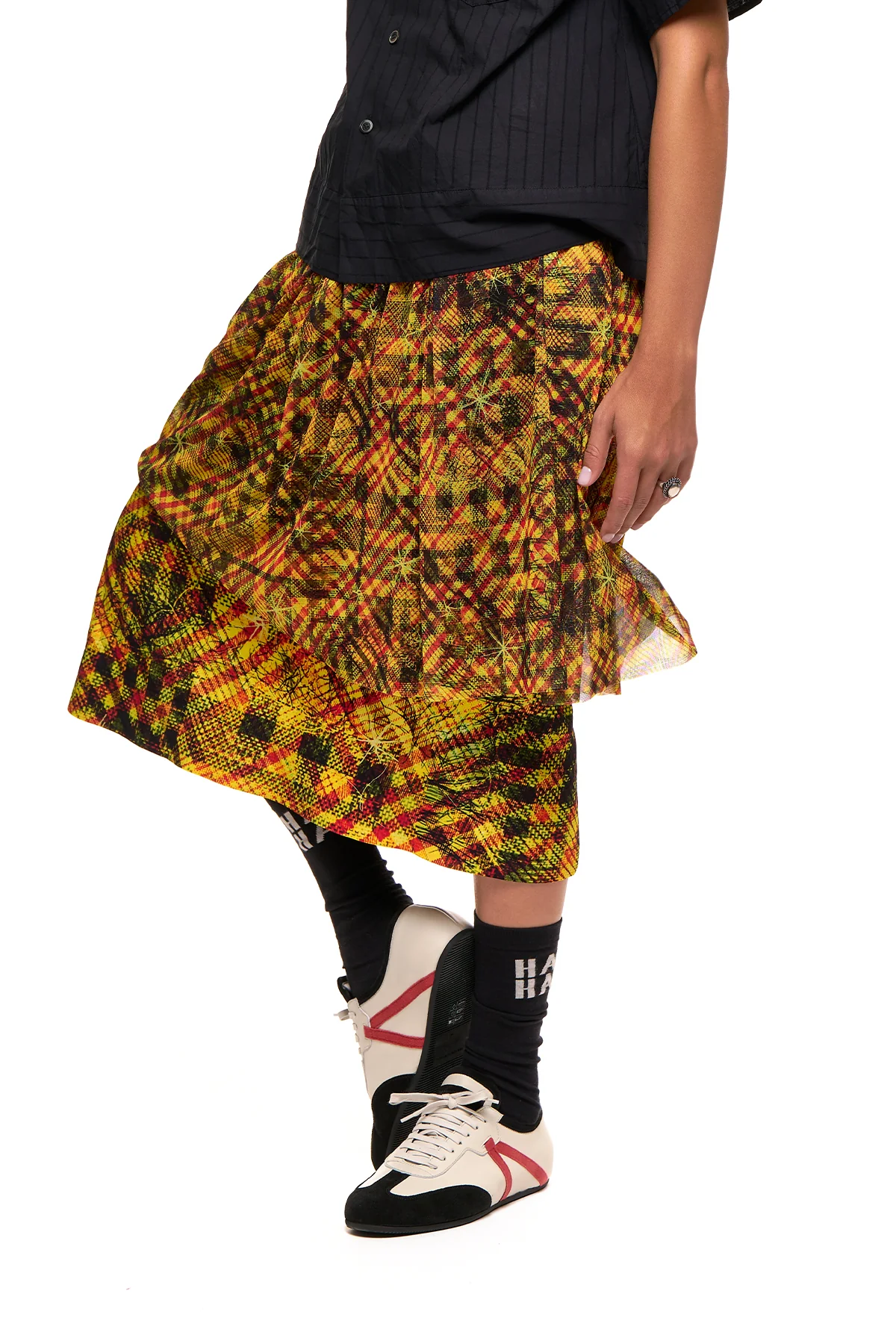 NOM*d Doubles Skirt - Gold Star Print