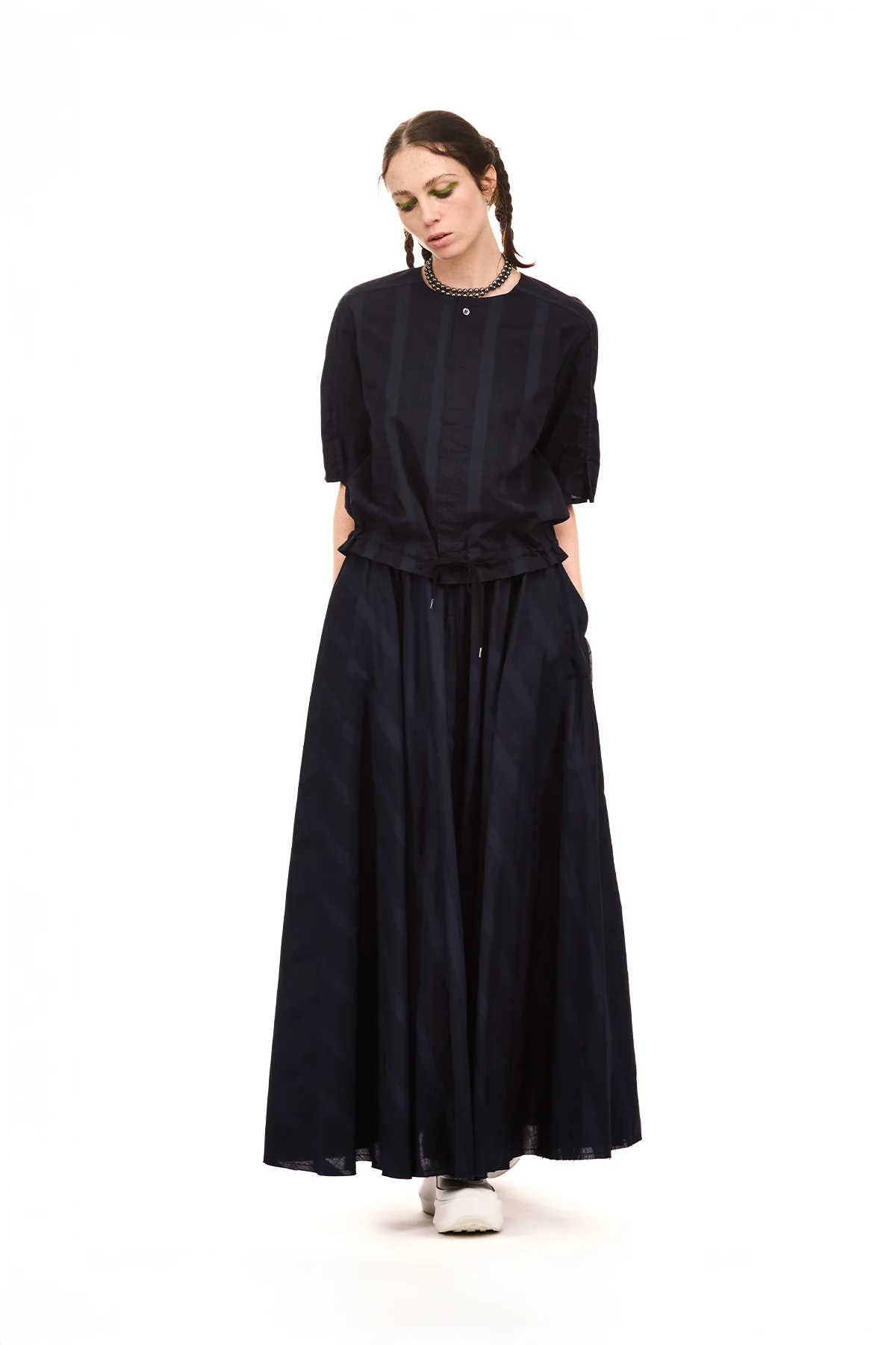 NOM*d Grid Blouson - Midnight