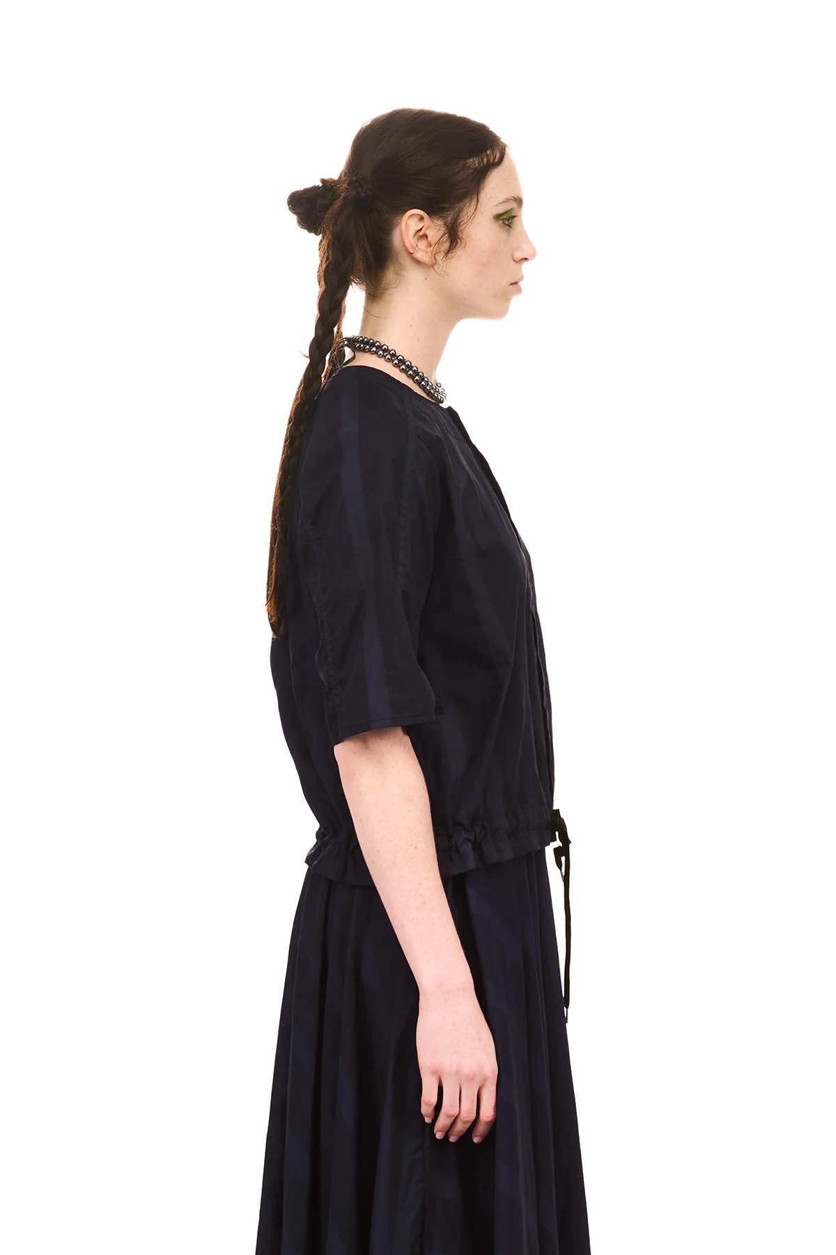 NOM*d Grid Blouson - Midnight