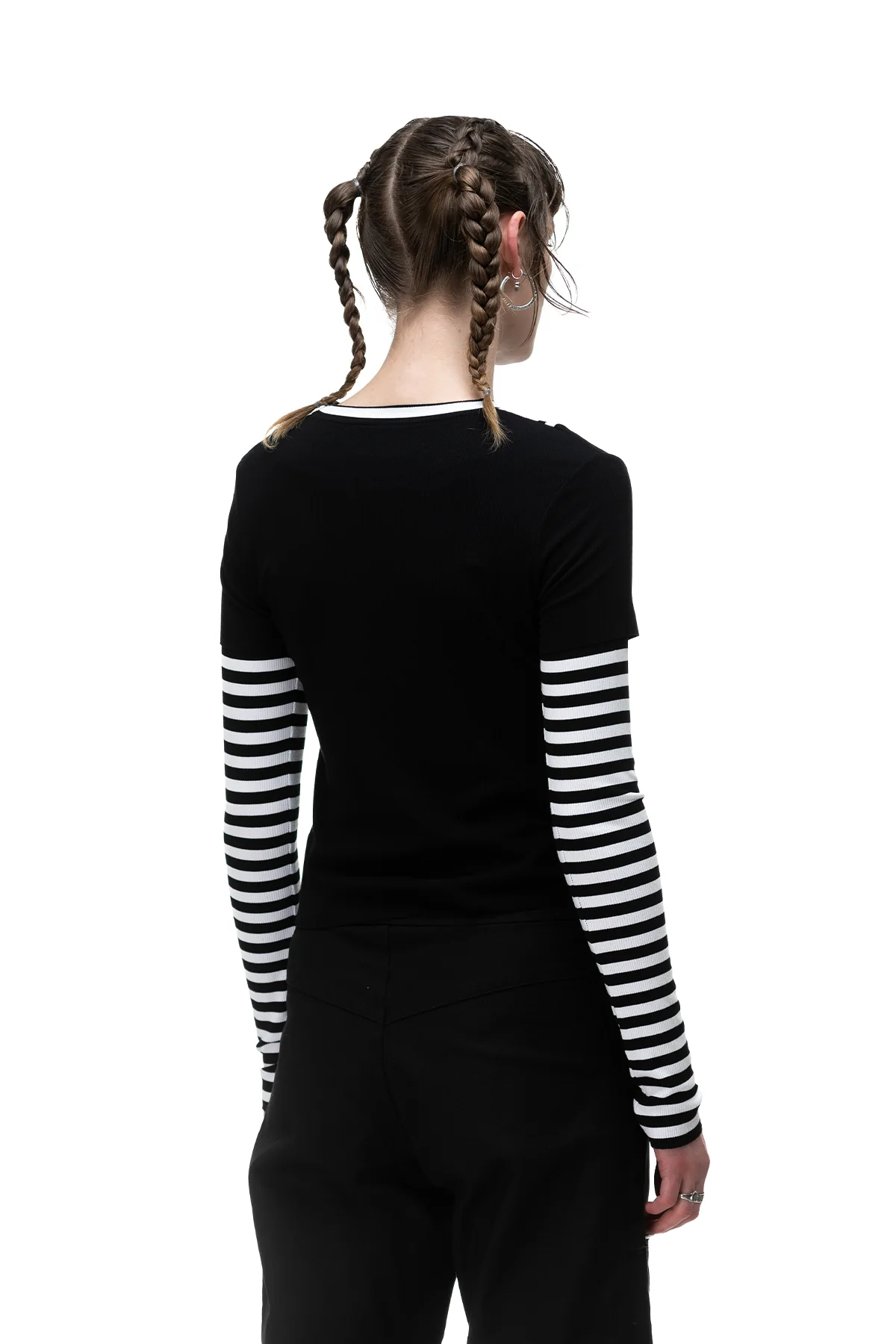 NOM*d Layered Rib Tee - Black