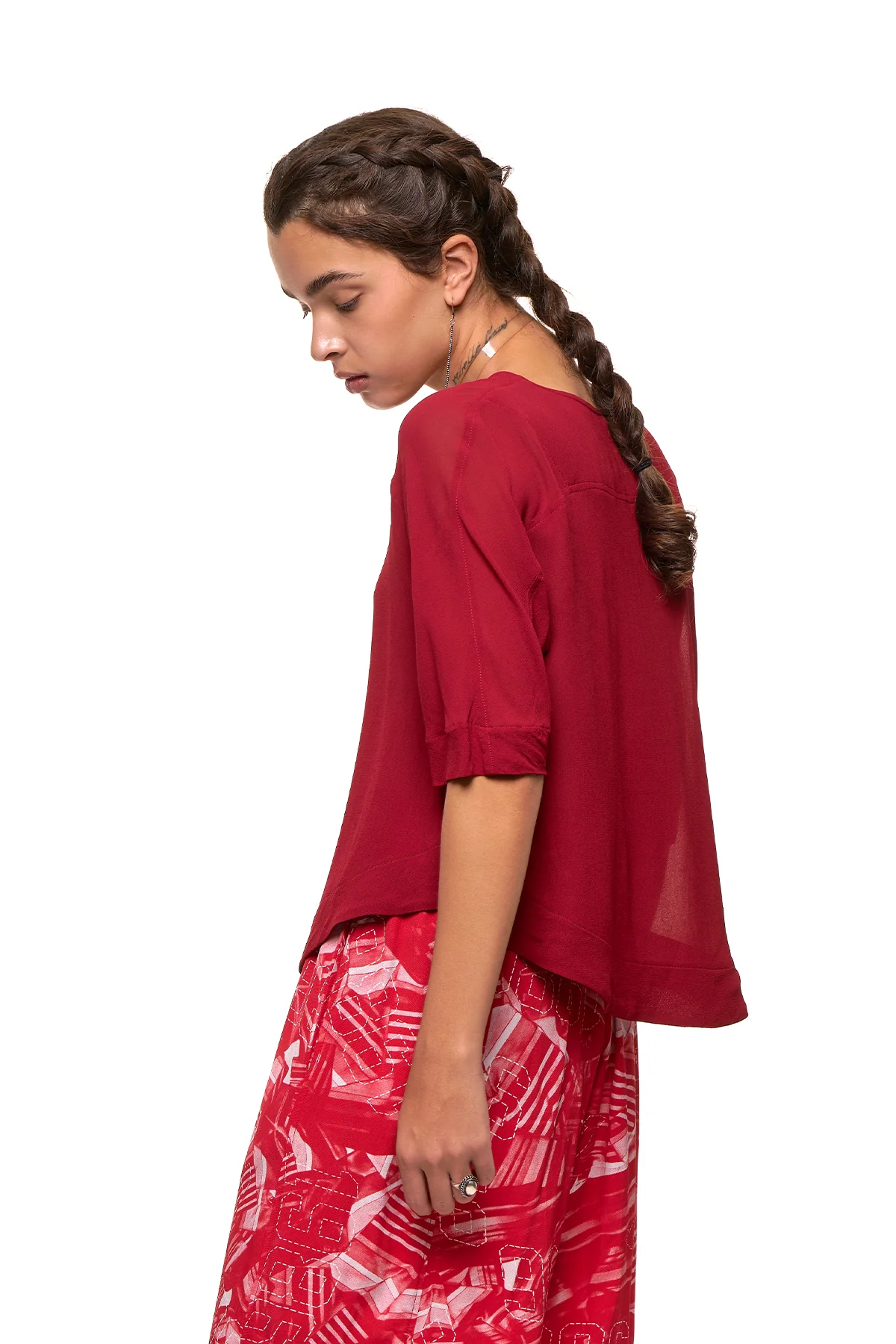 NOM*d New Discus Top - Dark Red