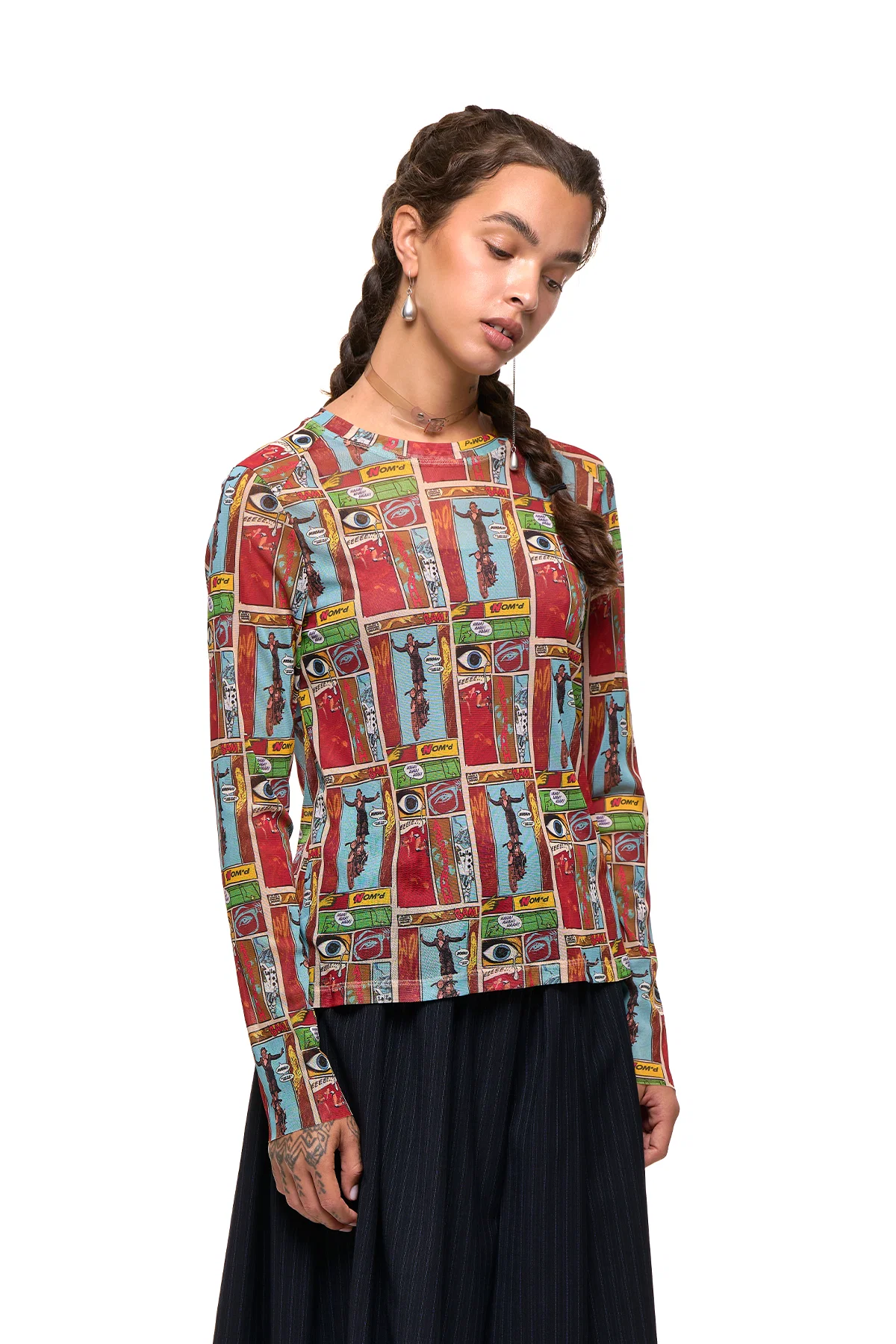 NOM*d New Fit Long Sleeve - Comic Strip Print