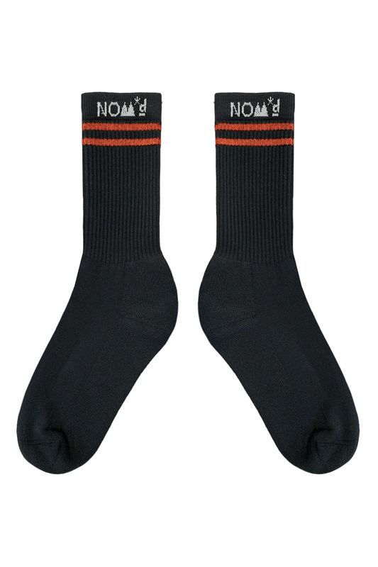 NOM*d Stripe Socks - Black/Orange