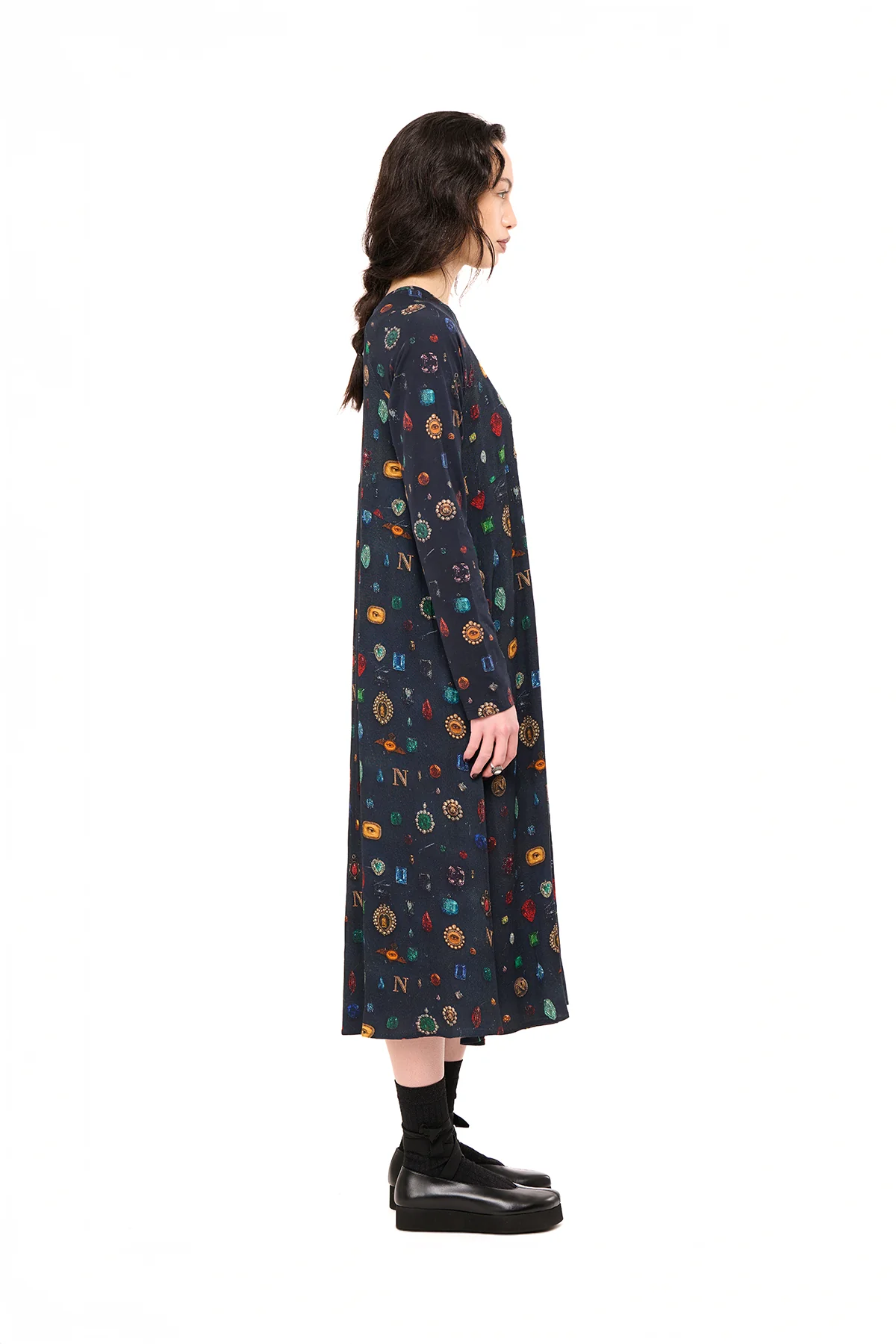NOM*d Unmixed Slip Dress - Bejeweled Print