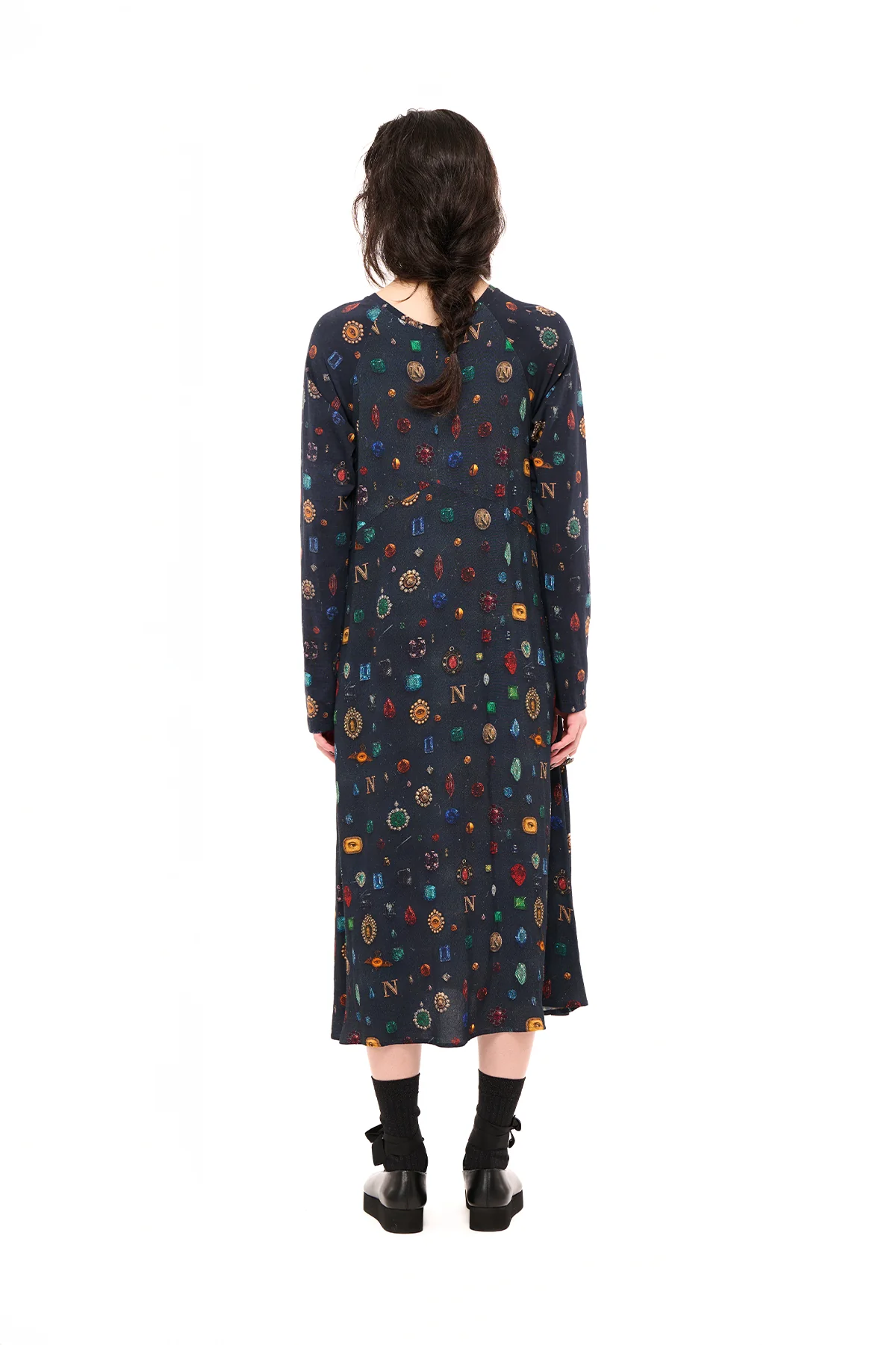 NOM*d Unmixed Slip Dress - Bejeweled Print