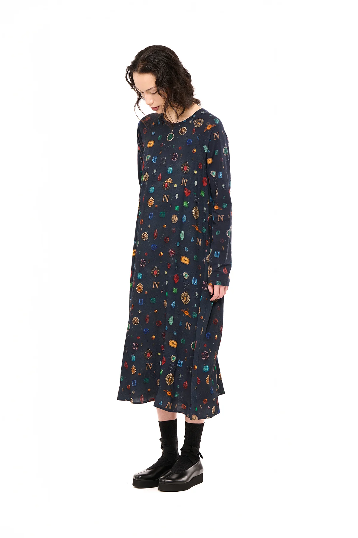 NOM*d Unmixed Slip Dress - Bejeweled Print