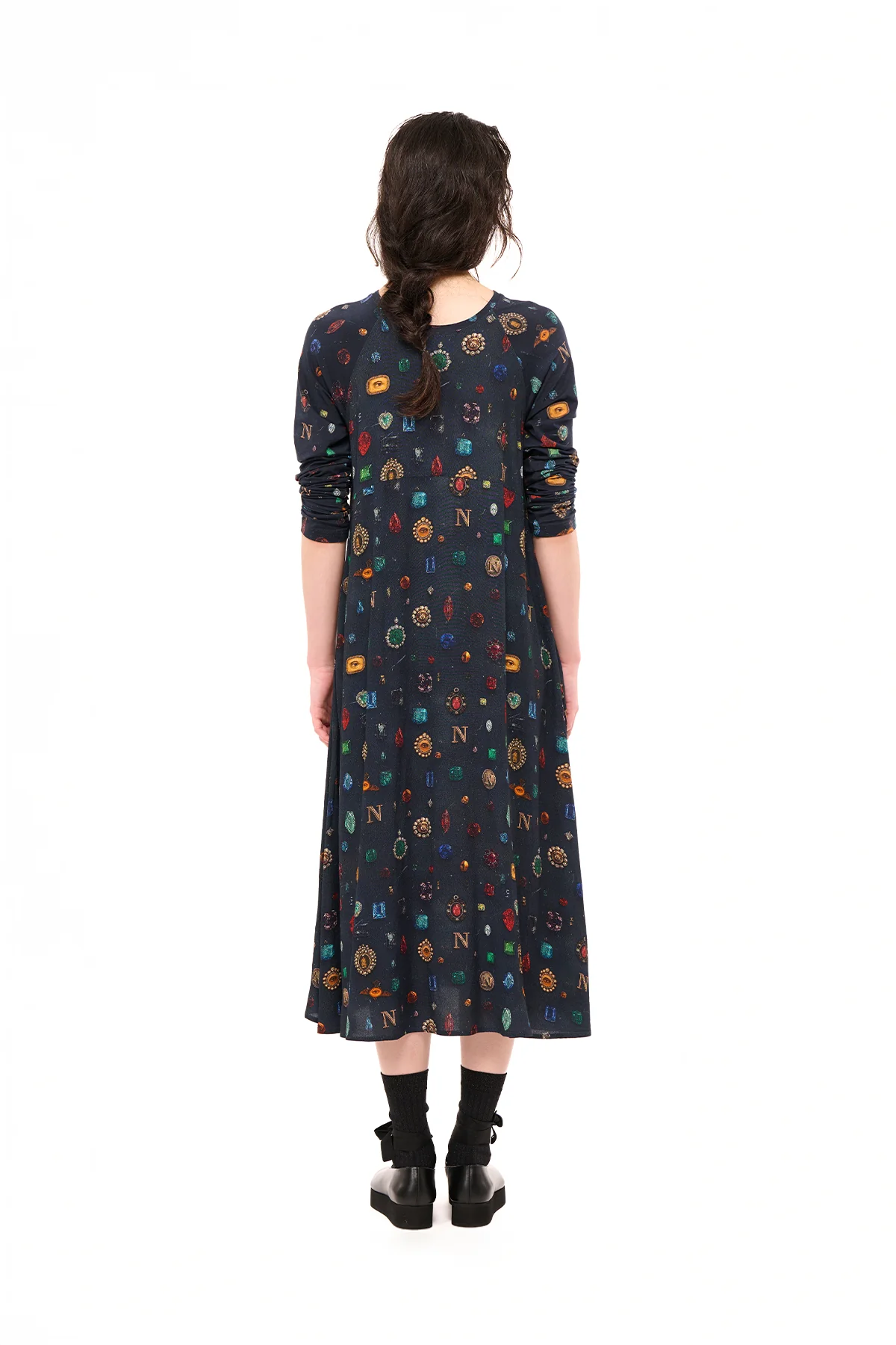 NOM*d Unmixed Slip Dress - Bejeweled Print