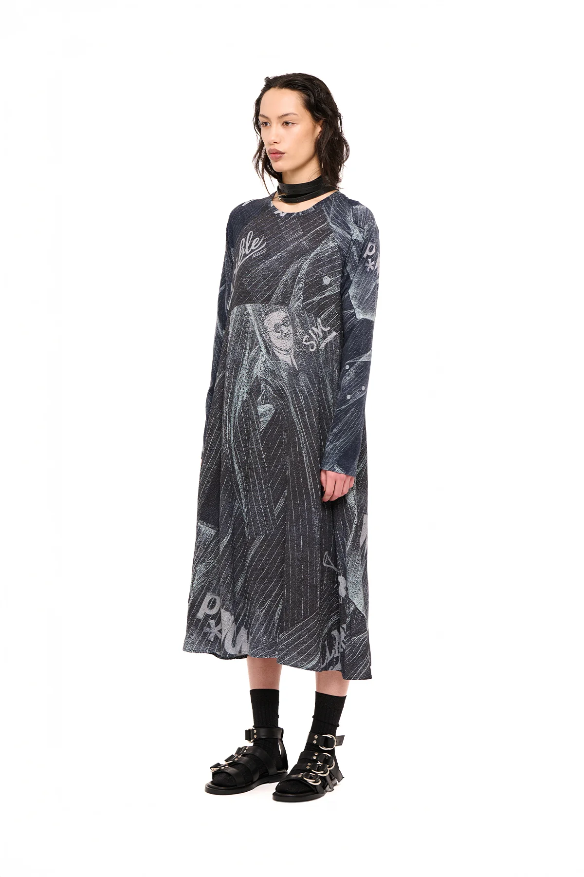 NOM*d Unmixed Slip Dress - Invincible Print
