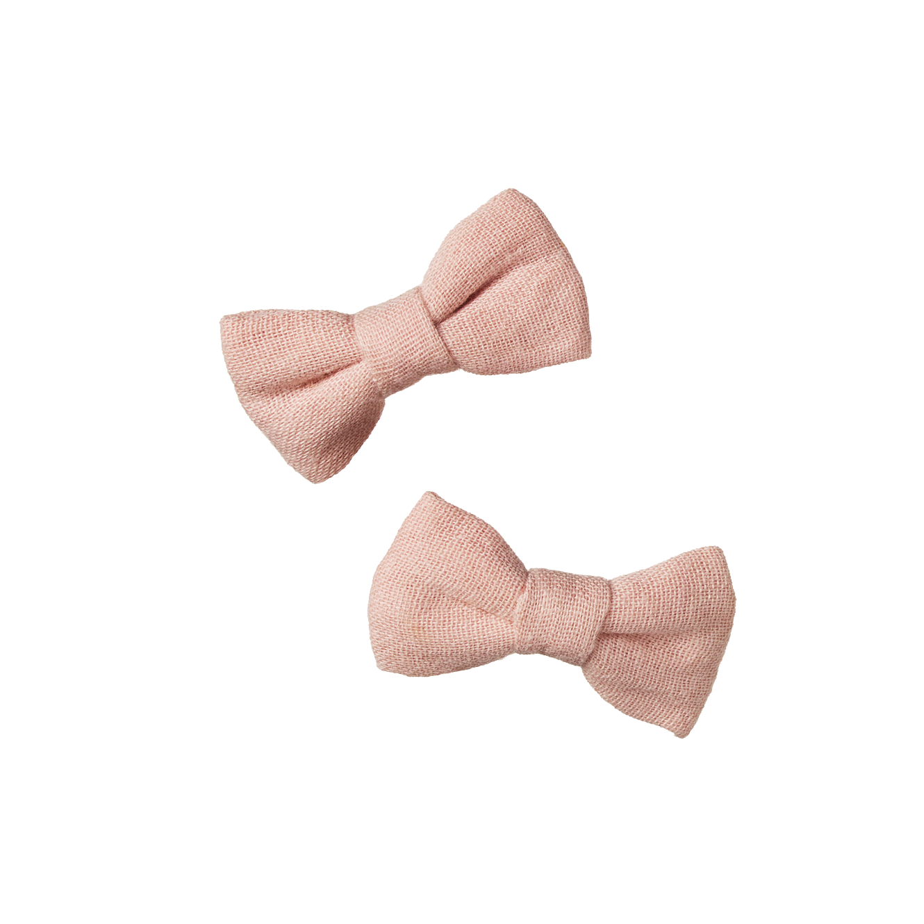 Nature Baby Bow Hair Clips 2pk - Rose Dust