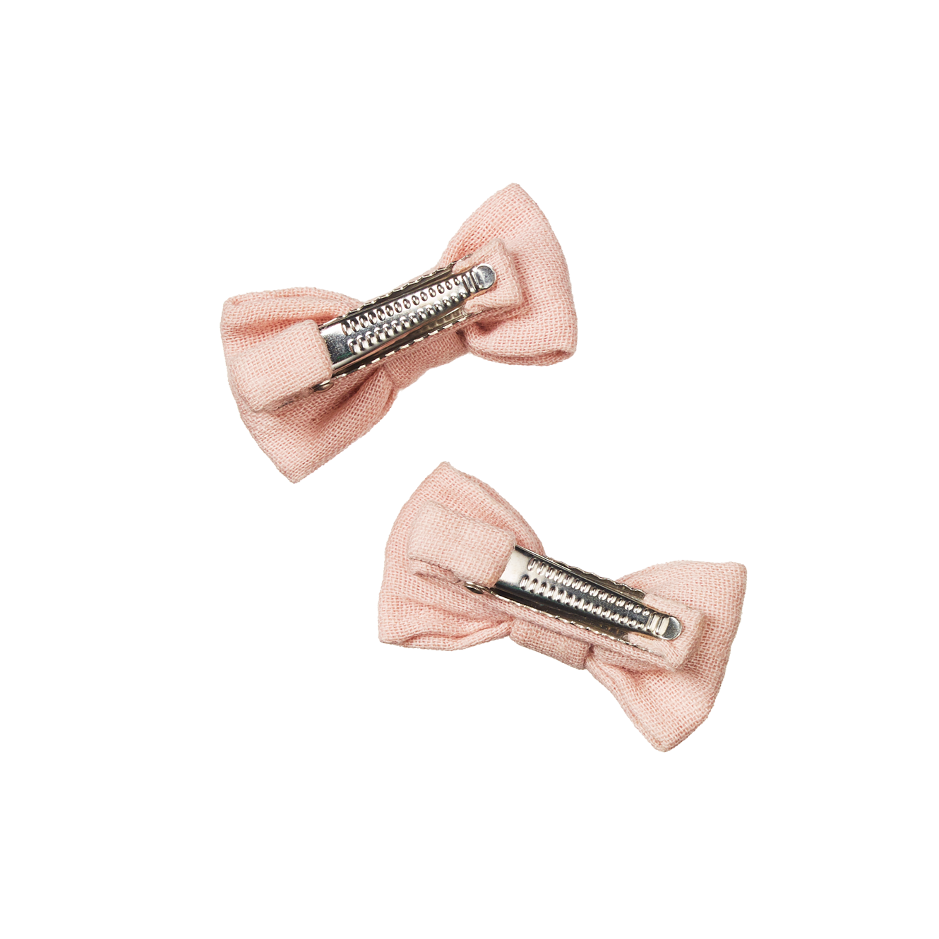 Nature Baby Bow Hair Clips 2pk - Rose Dust