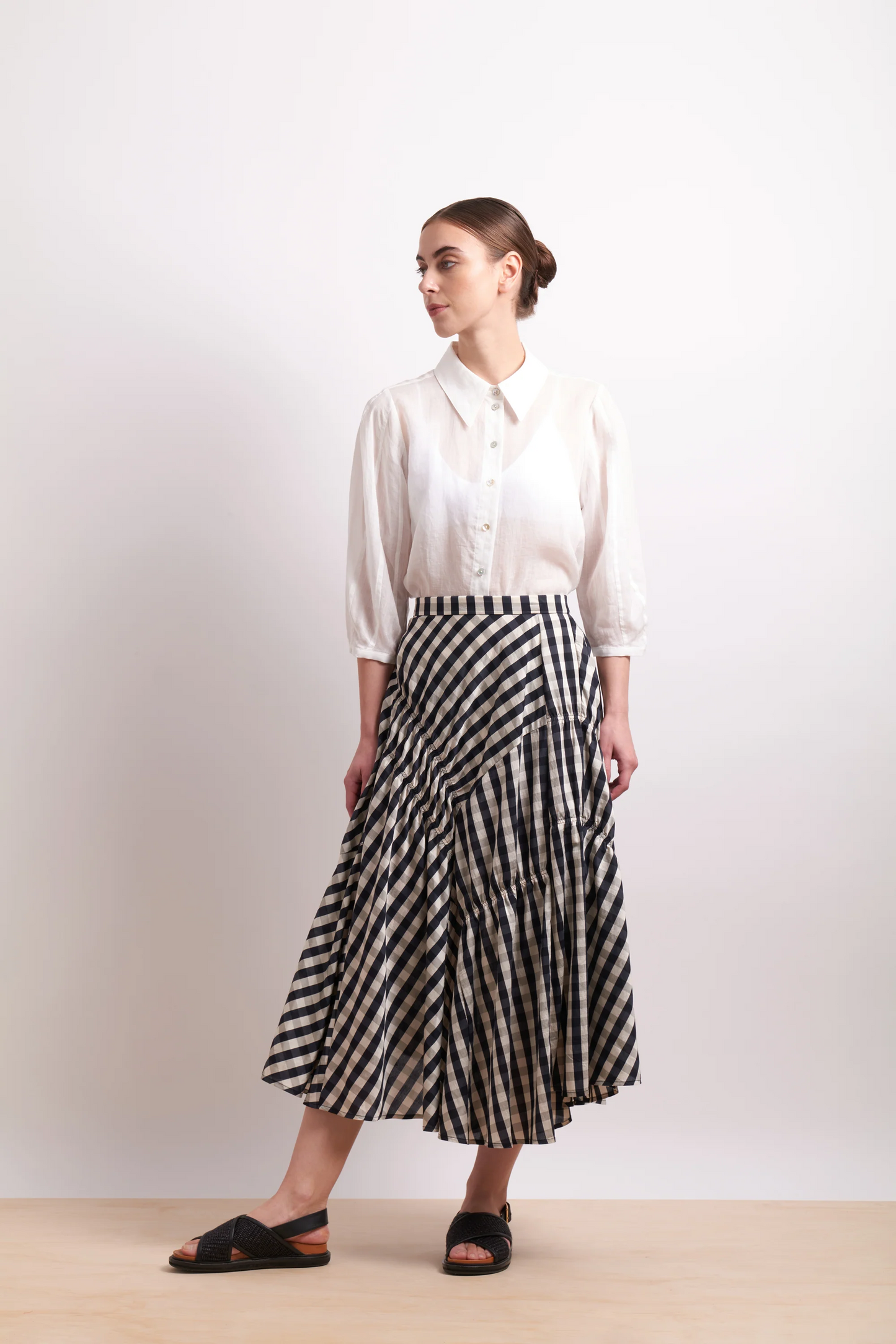 Neris In Stitches Skirt - Ink Check
