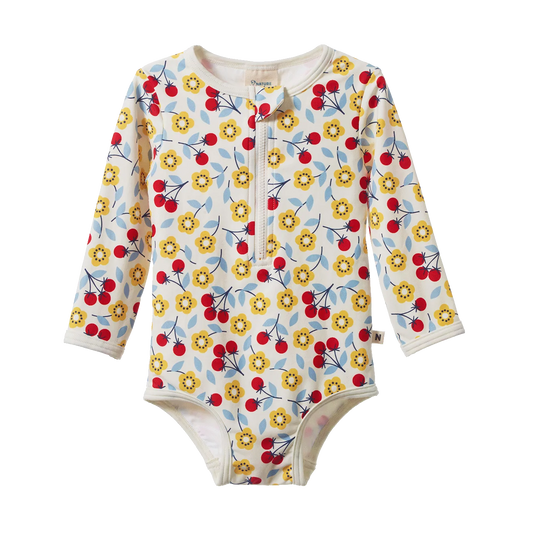 Nature Baby One Piece Bathing Swimsuit - Kitchen Garden Print