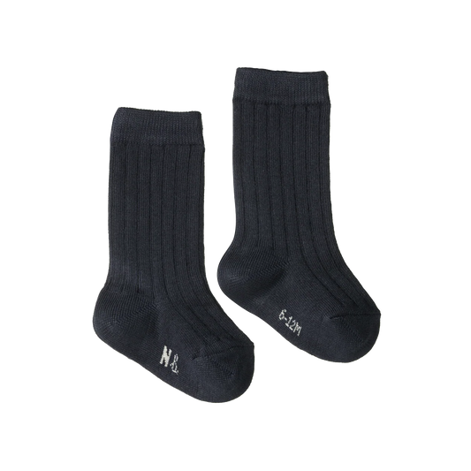 Nature Baby Organic Cotton Rib Socks - Navy