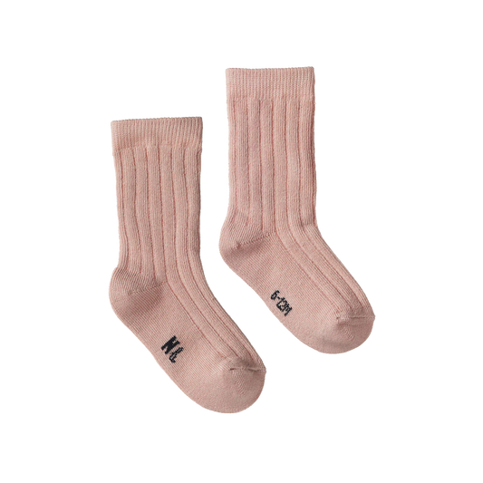 Nature Baby Organic Cotton Rib Socks - Rose Bud