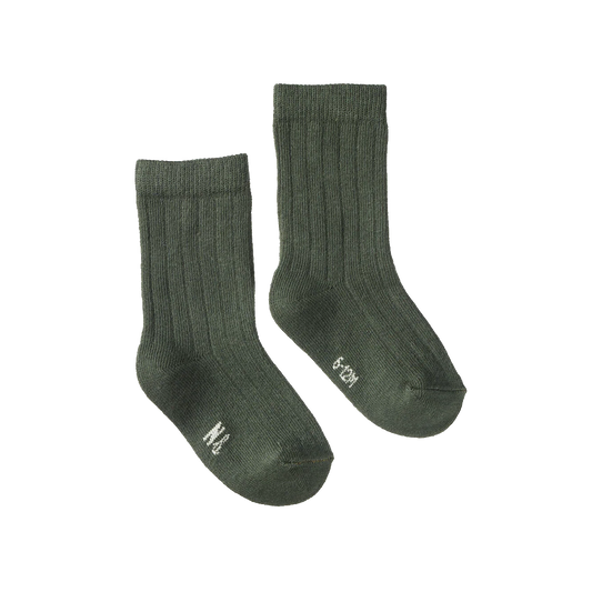 Nature Baby Organic Cotton Rib Socks - Thyme