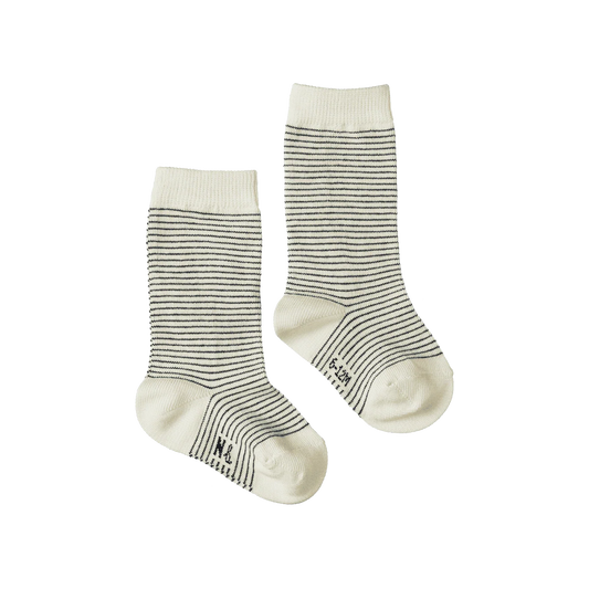 Nature Baby Organic Cotton Socks - Navy Stripe