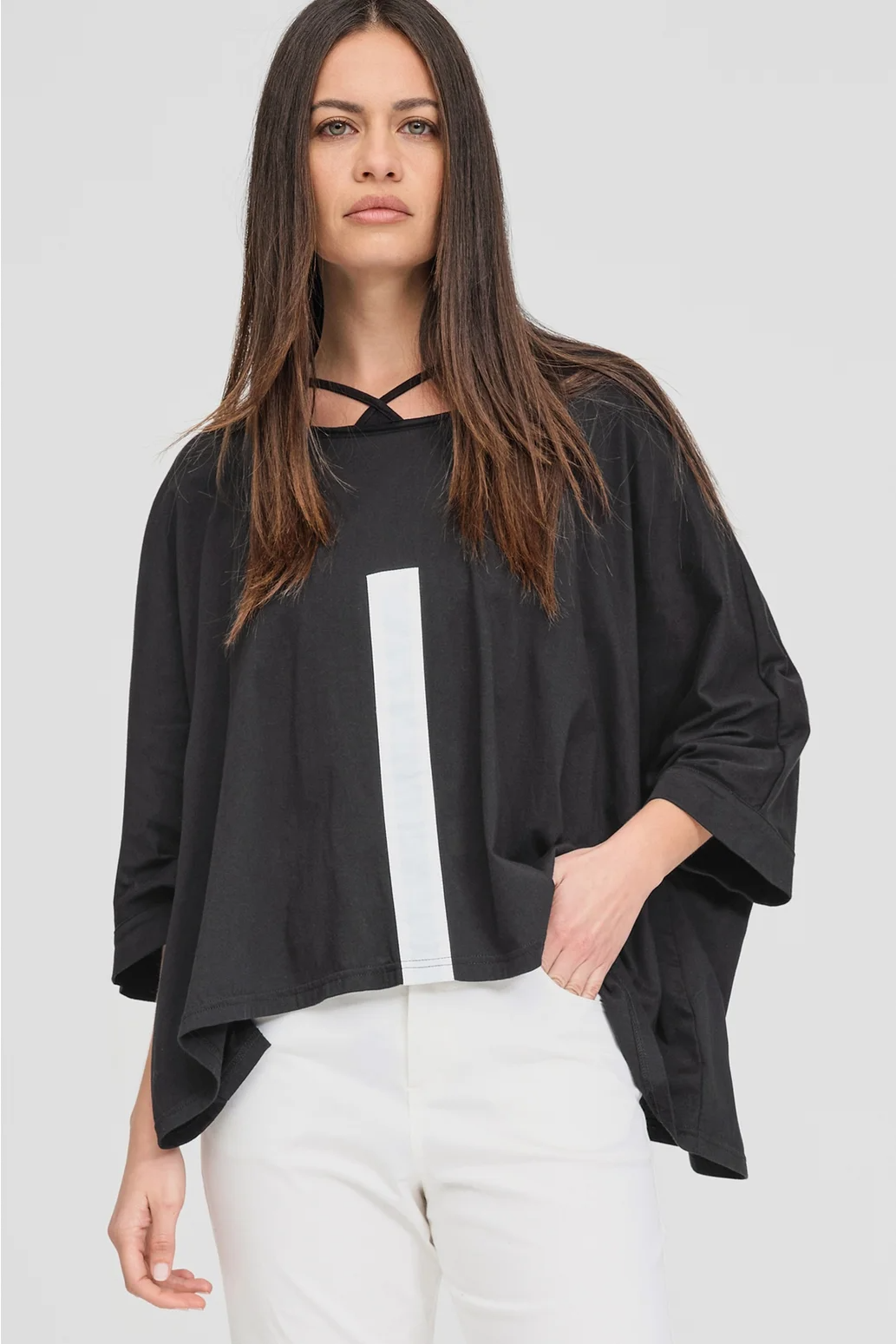 Taylor Opposing Tee - Black/Ivory