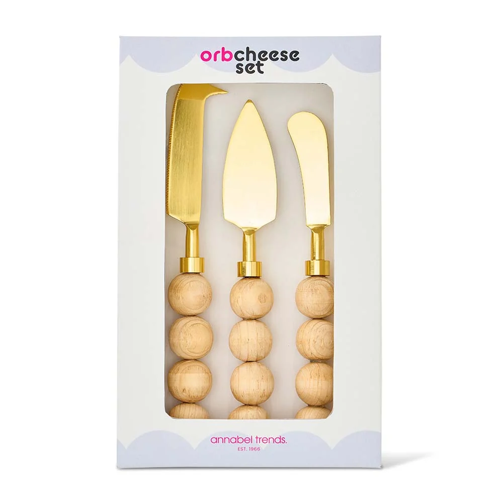 Annabel Trends Orb Cheese Knife Set of 3 - Natural
