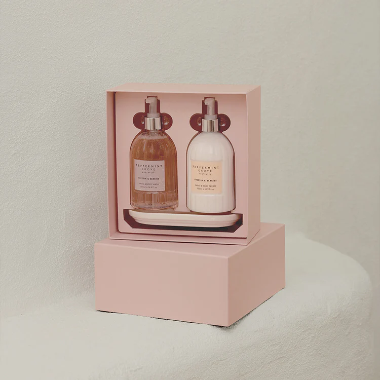 Peppermint Grove Hand & Body Wash & Cream 500ml Set - Freesia & Berries