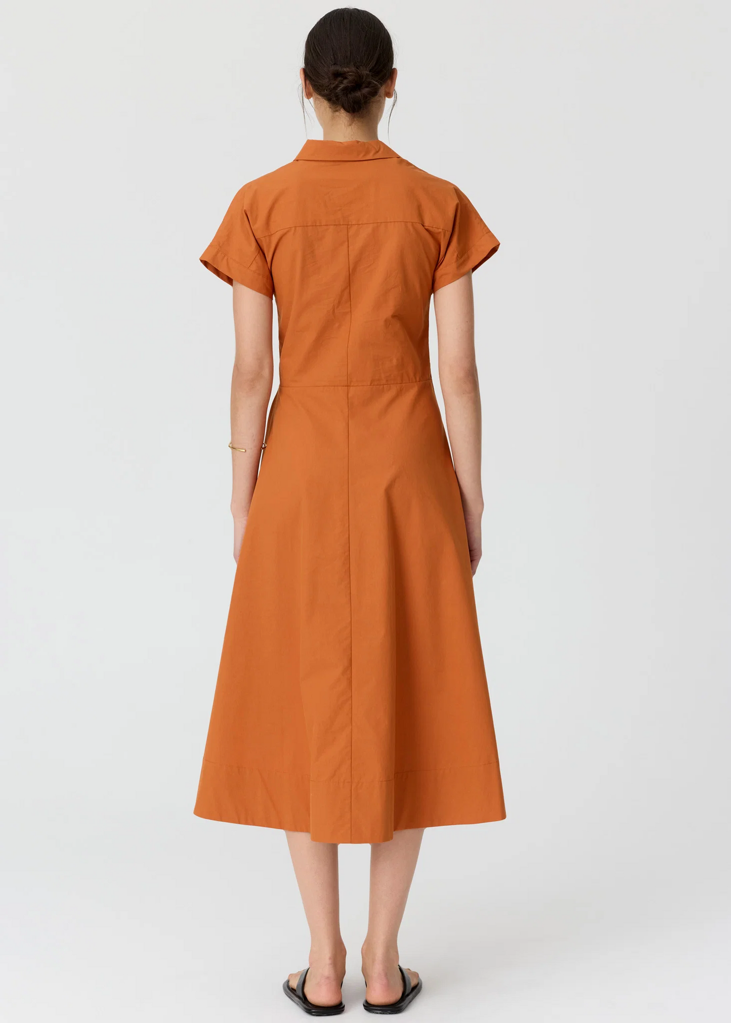 POL Elina Wrap Shirt Dress - Amber