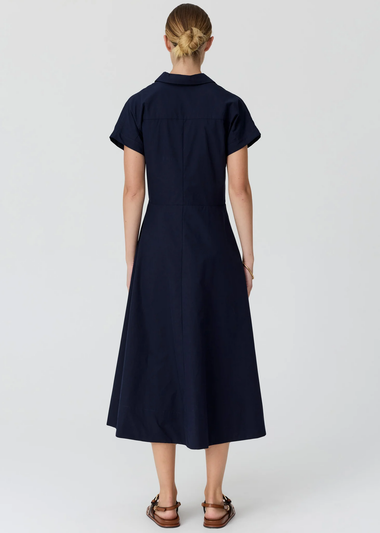 POL Elina Wrap Shirt Dress - Ink