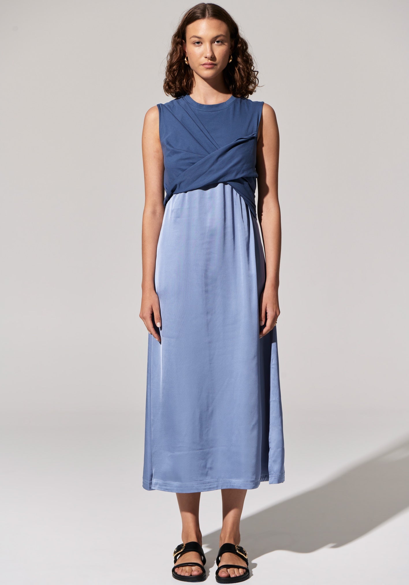 POL Capri Multimedia Dress - Blue