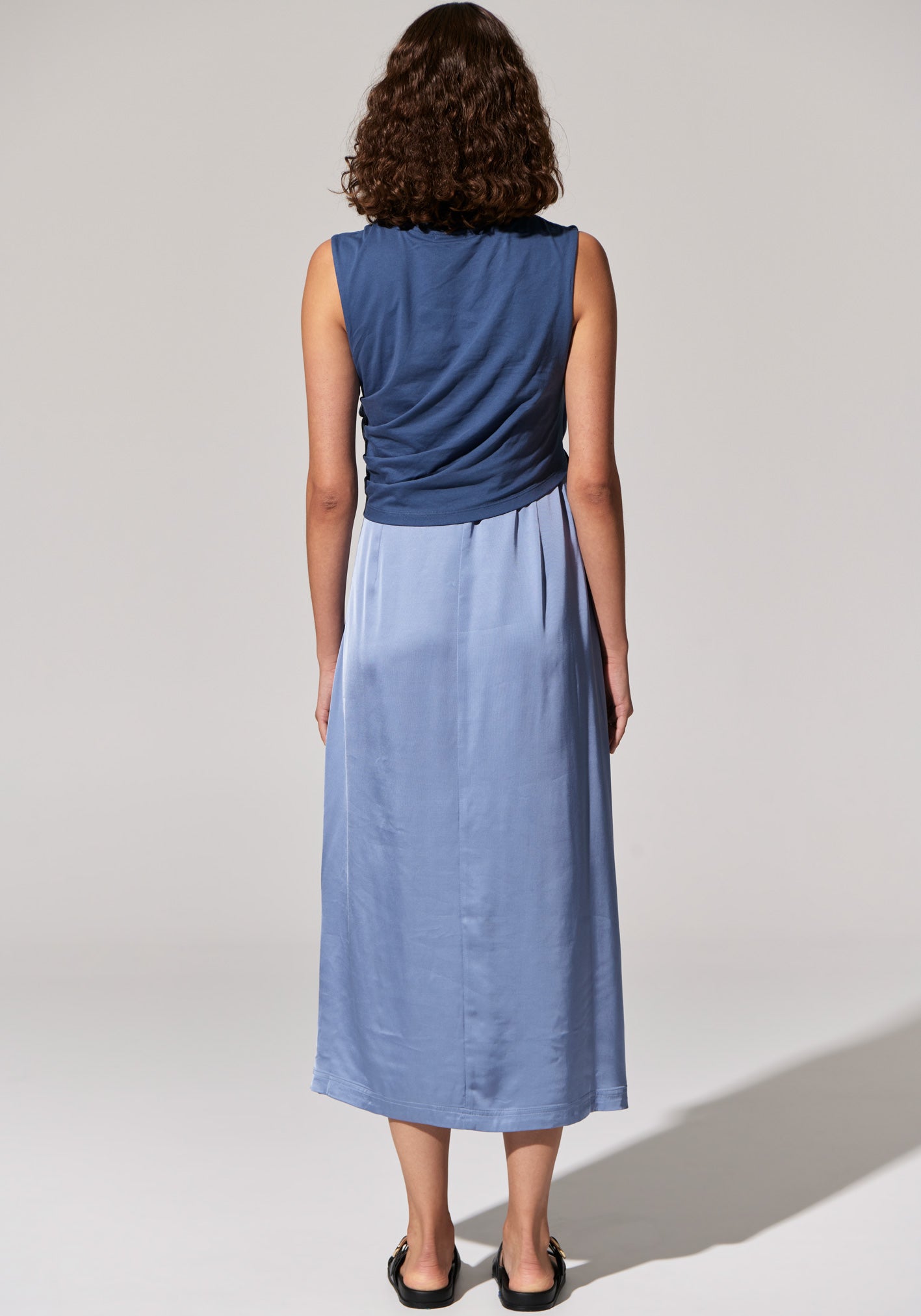 POL Capri Multimedia Dress - Blue