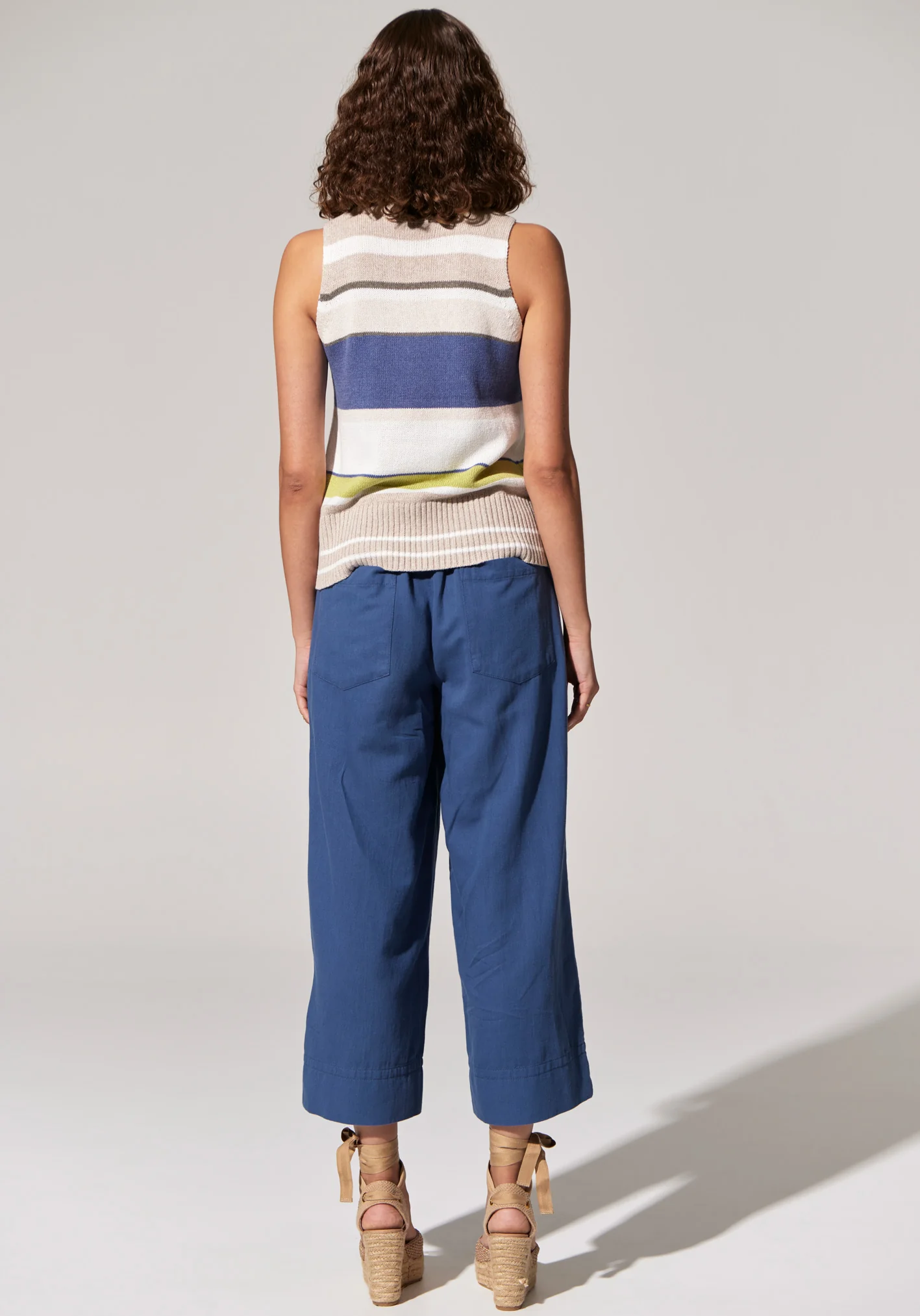 POL Miley Crop Pant - Blue