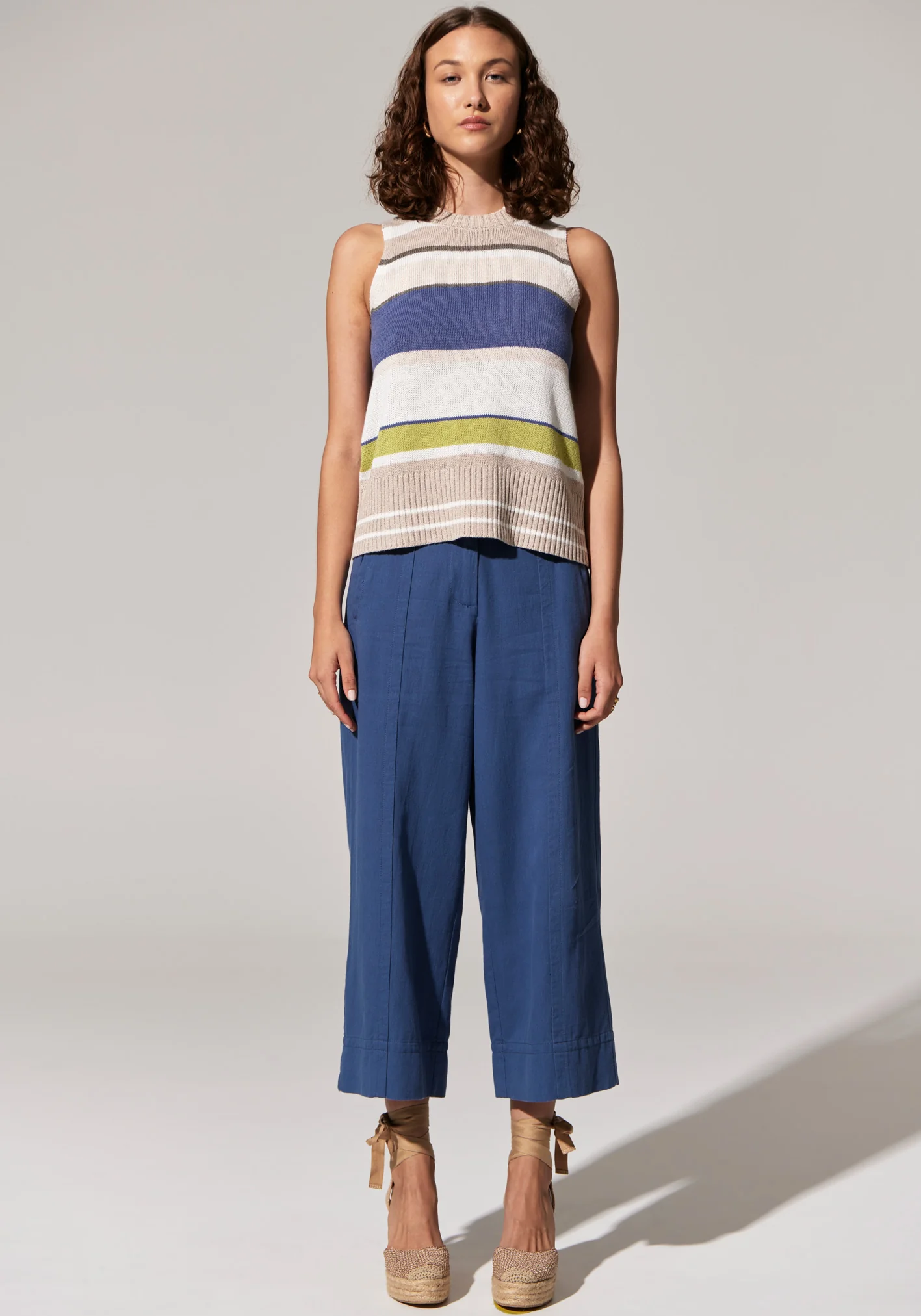 POL Miley Crop Pant - Blue