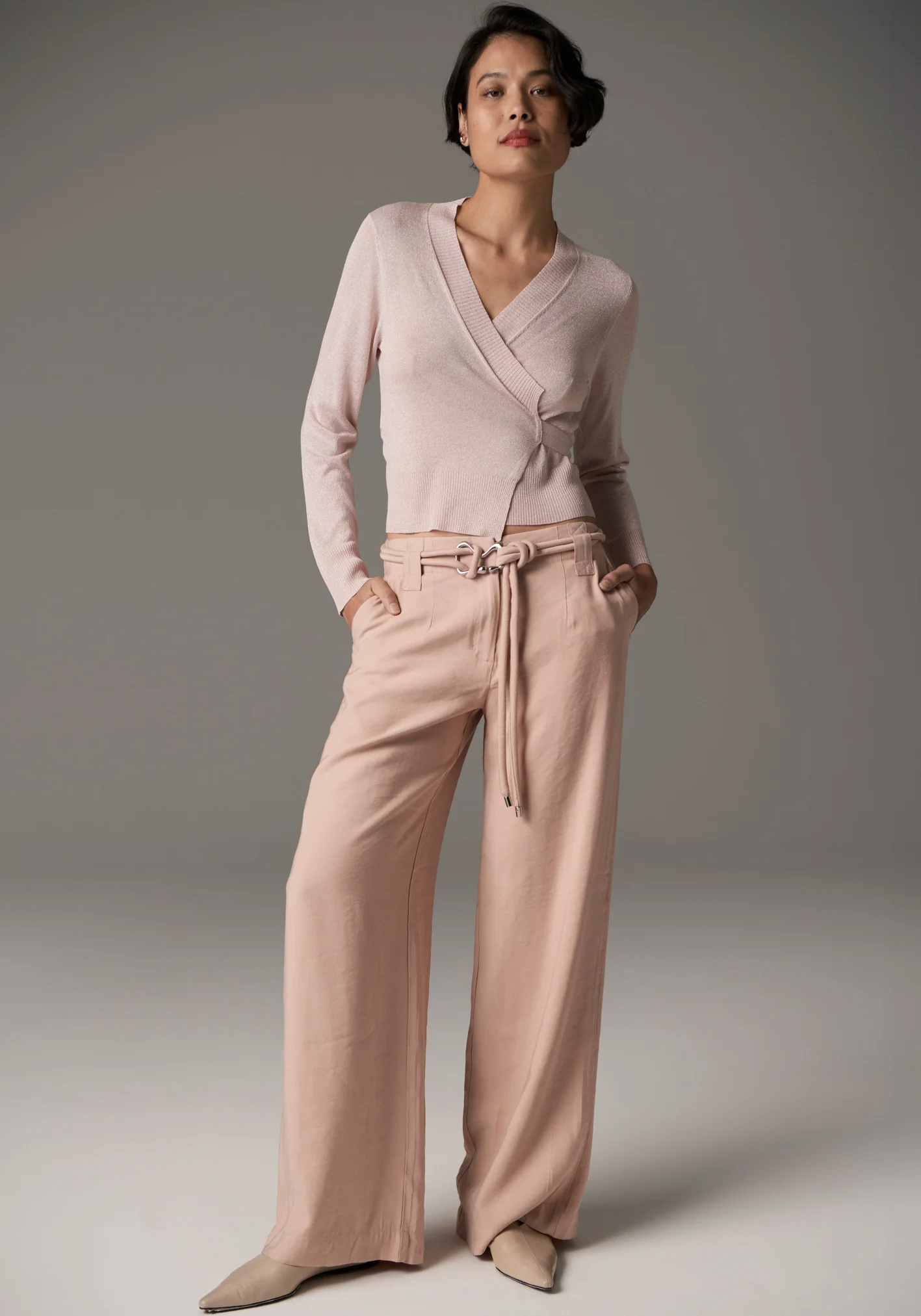 POL Lou Belted Pant - Pink