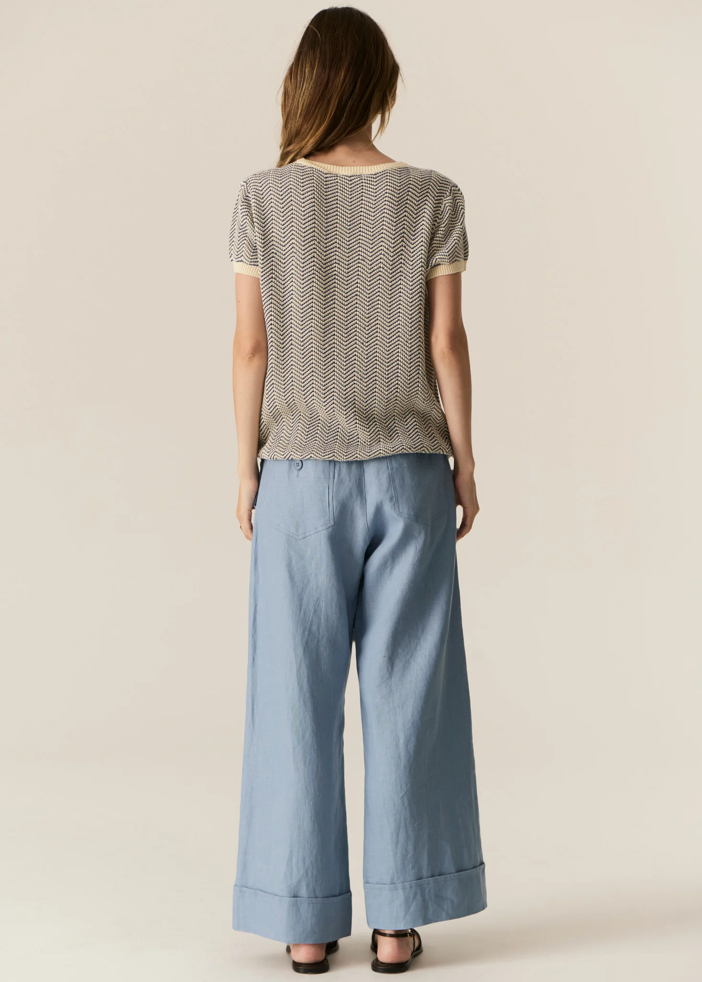 POL Jules Tee - Blue/Ivory
