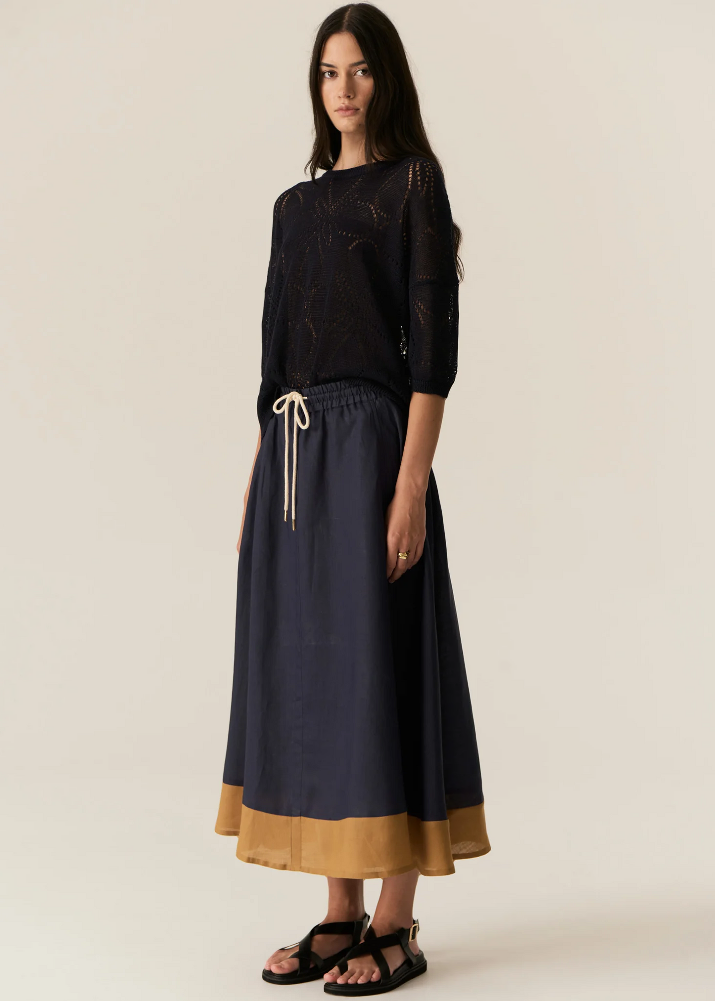 POL Milton Pointelle Tee - Ink