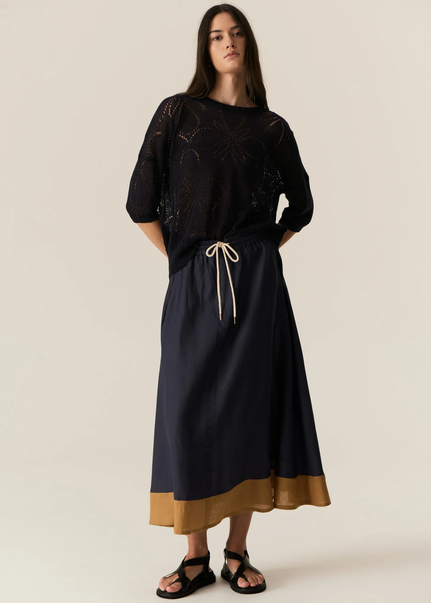 POL Milton Pointelle Tee - Ink
