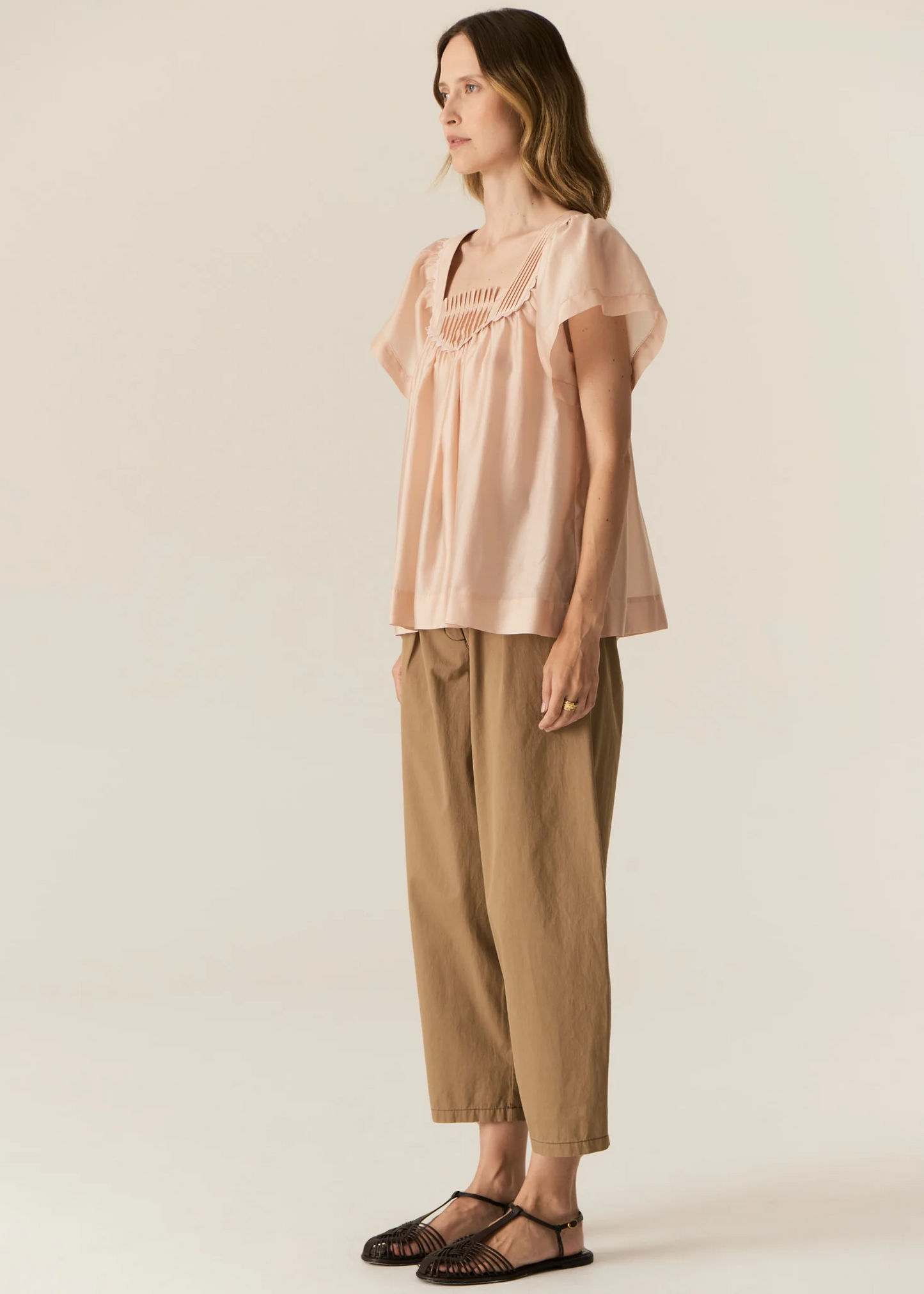 POL Avrid Barrel Pant - Khaki