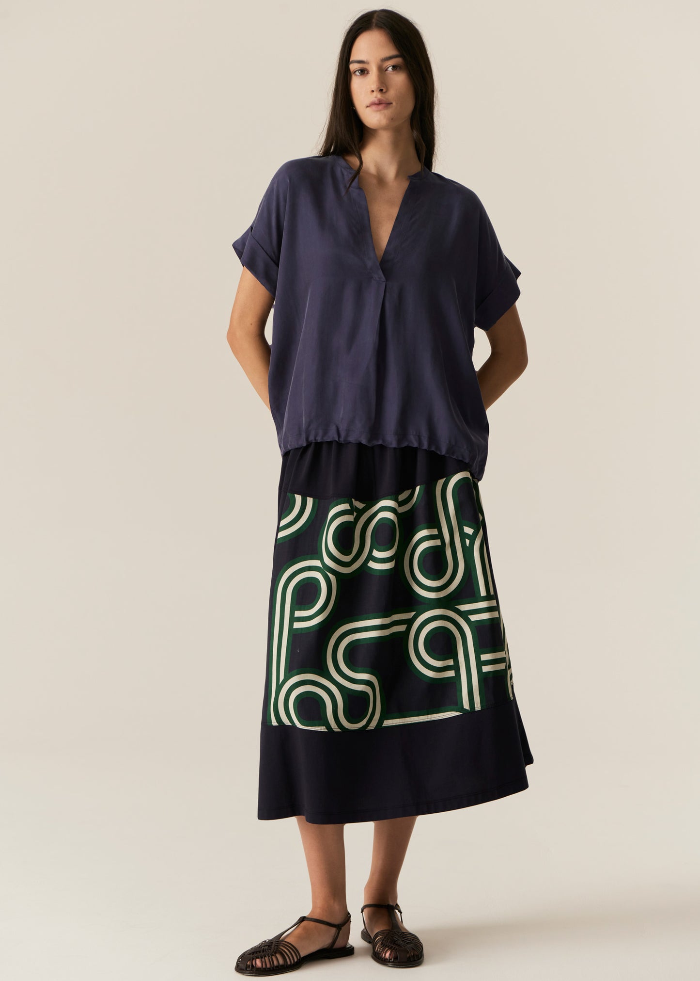 POL Alter Patch Skirt - Ink Alter