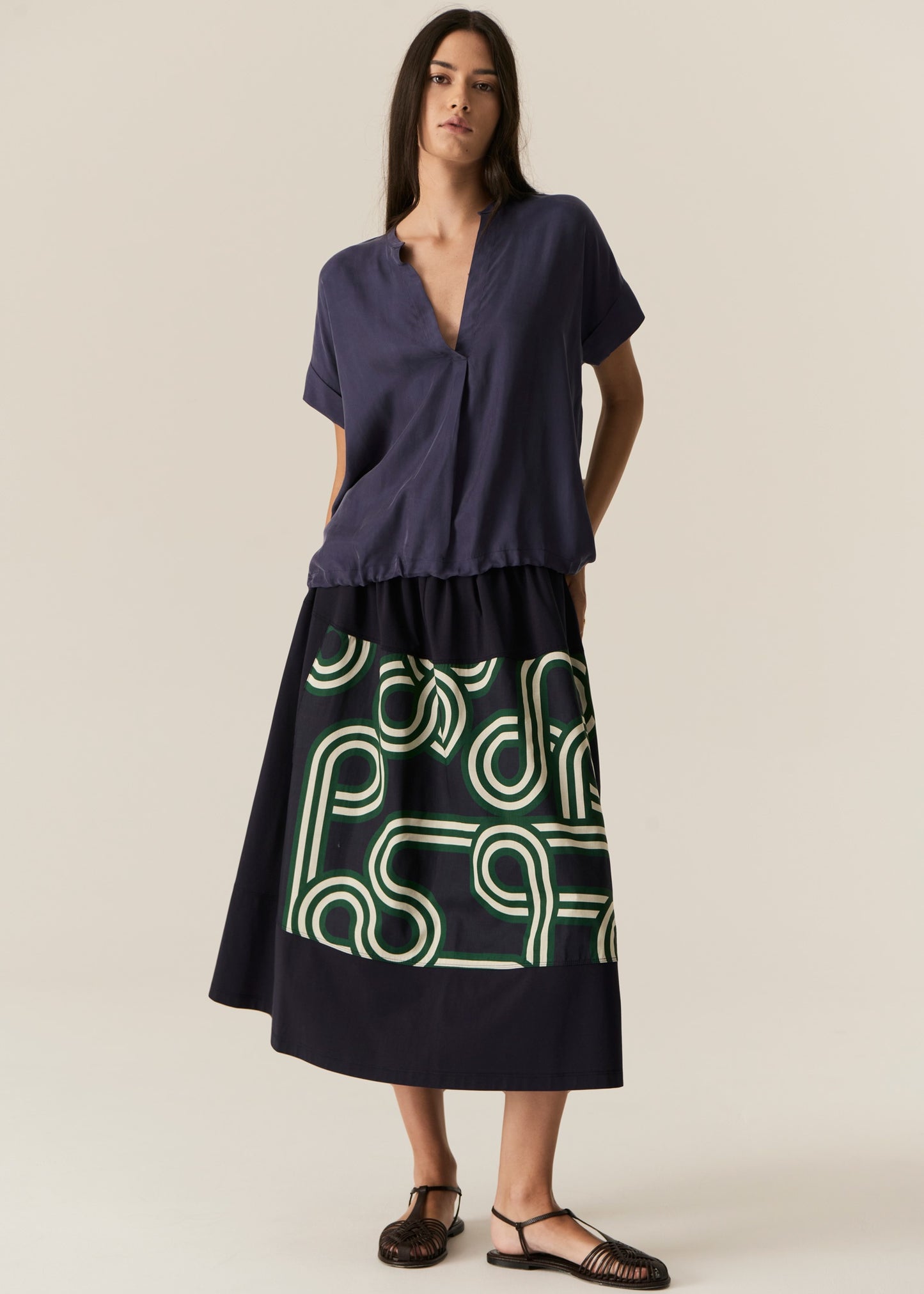 POL Alter Patch Skirt - Ink Alter