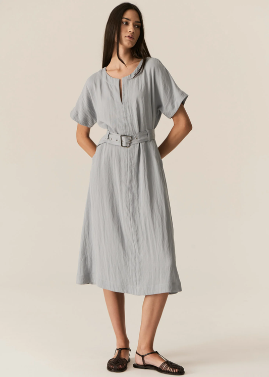 POL Faire Belted Dress - Sky