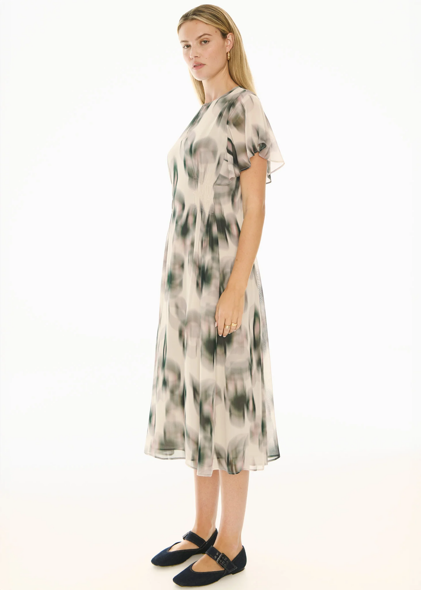 POL Elise Ruffle Dress - Elise Print