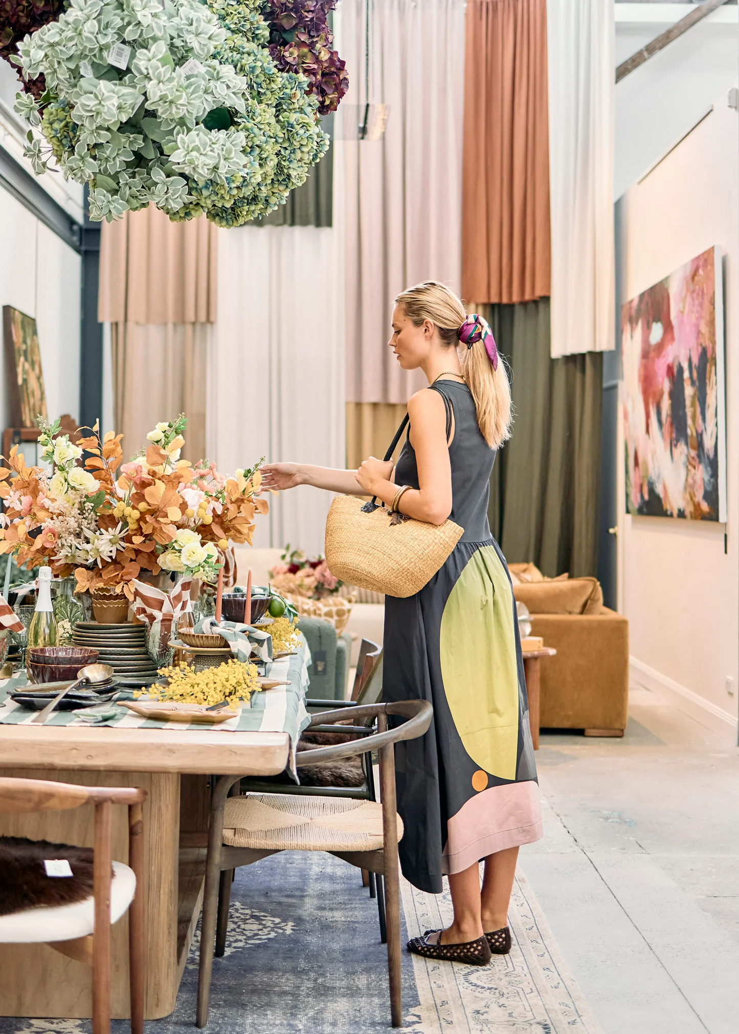 POL Belle Print Tank Dress - Art Print