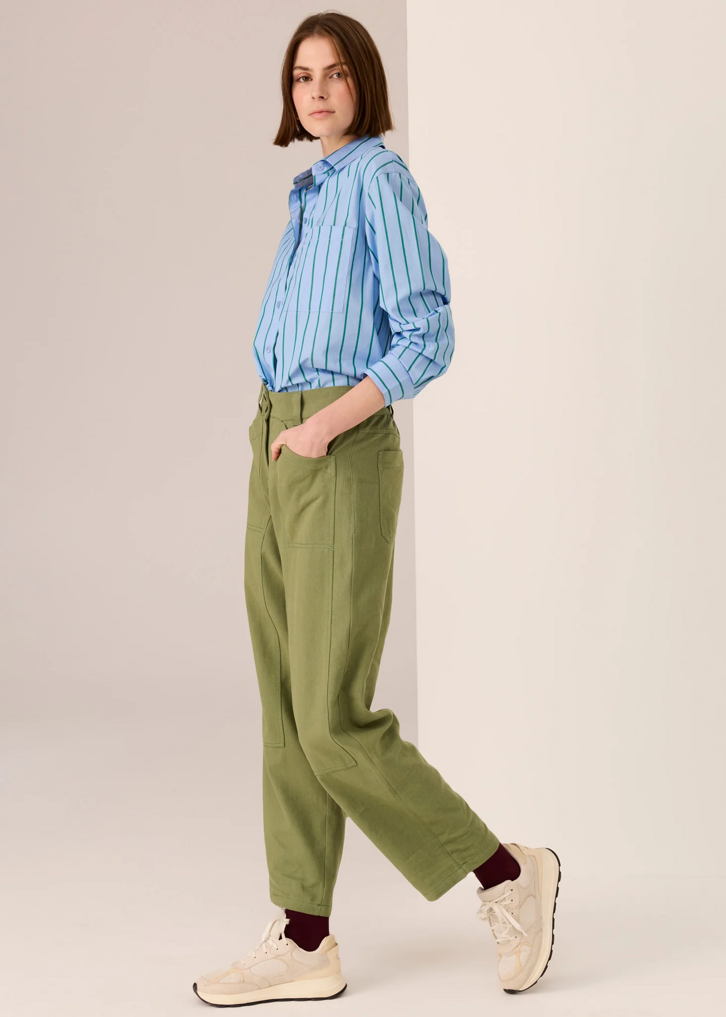 POL Bronel Barrel Pant - Green
