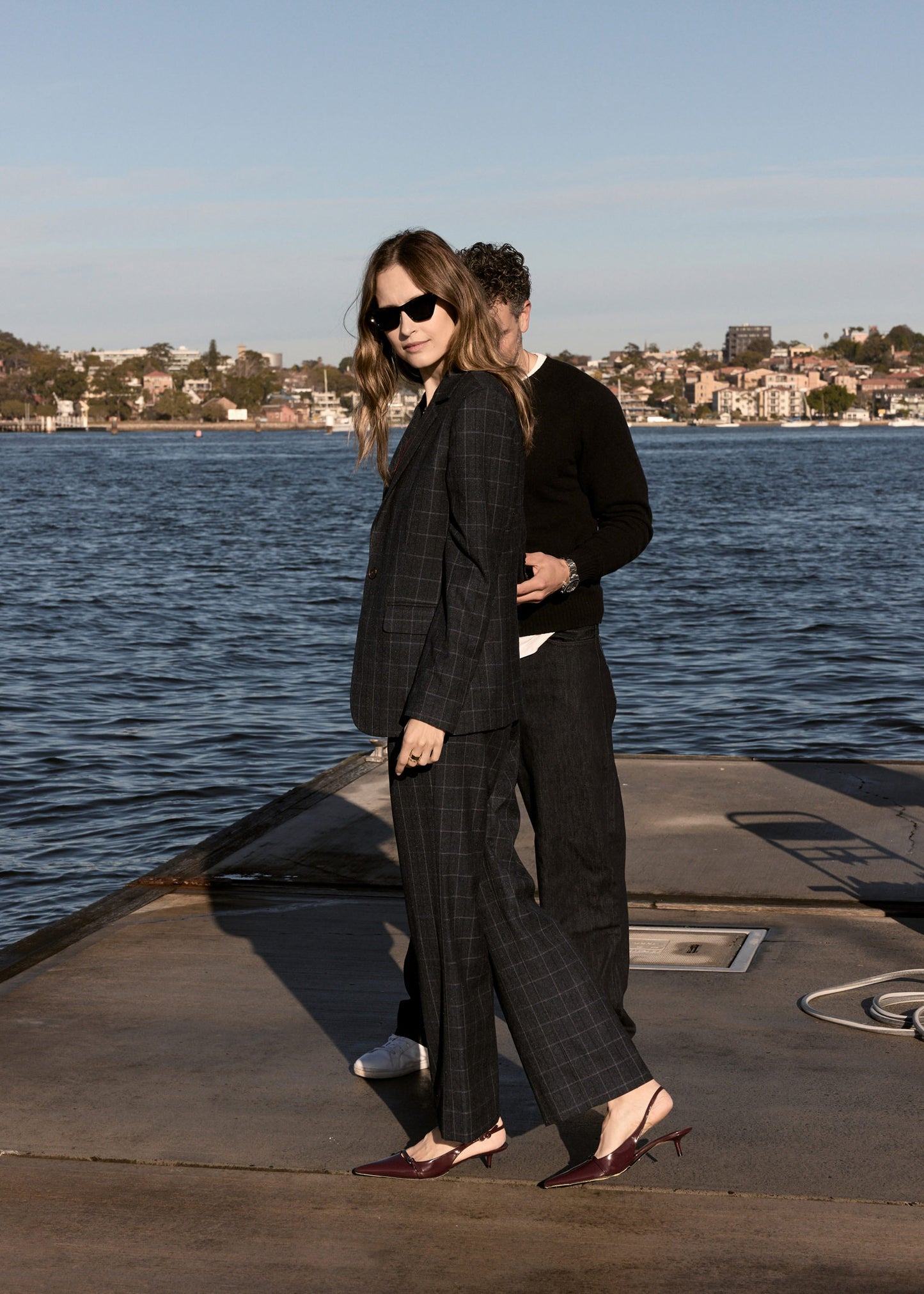 POL Davis Suit Jacket - Ink Check