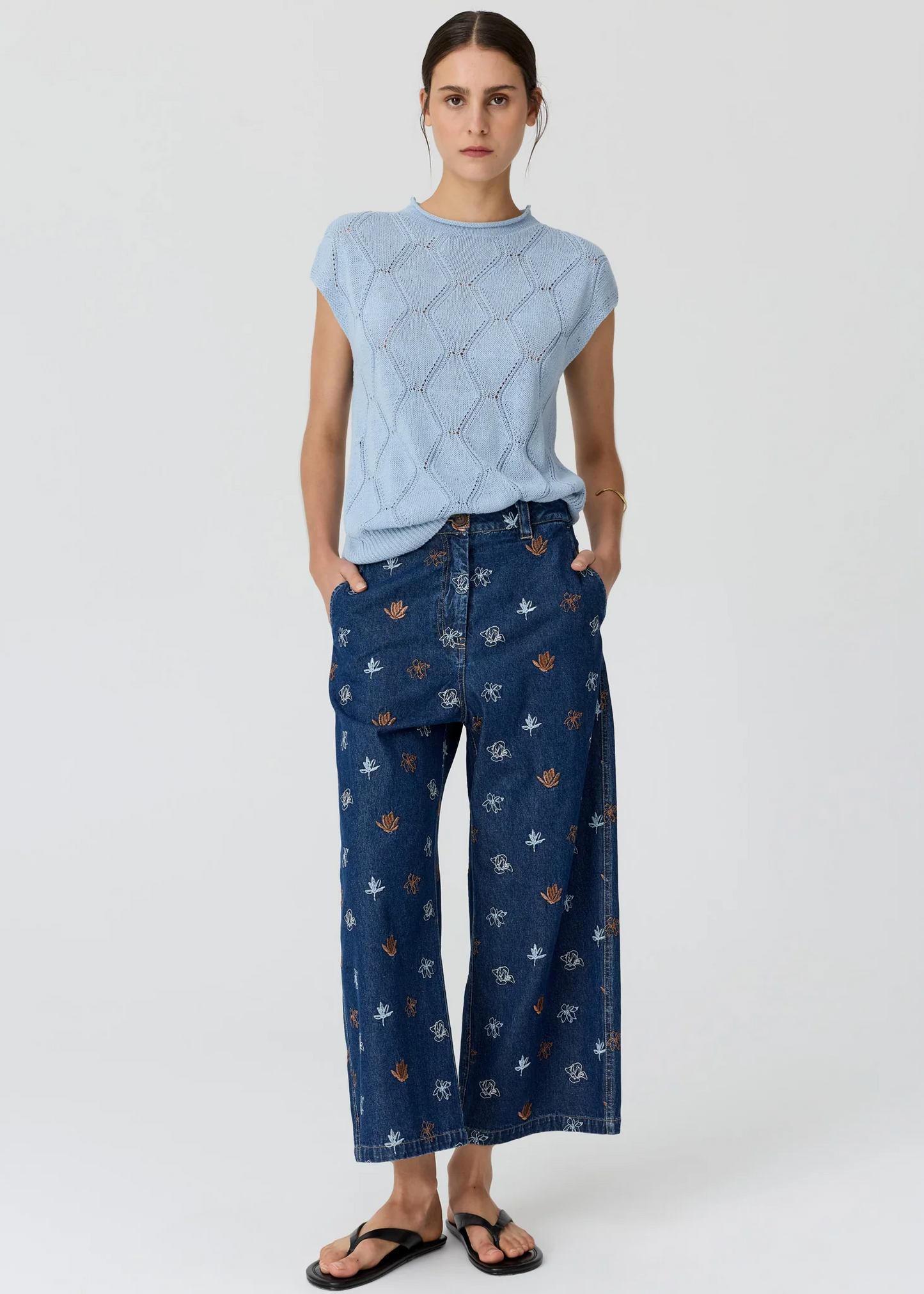 POL Rosin Cable Knit - Blue