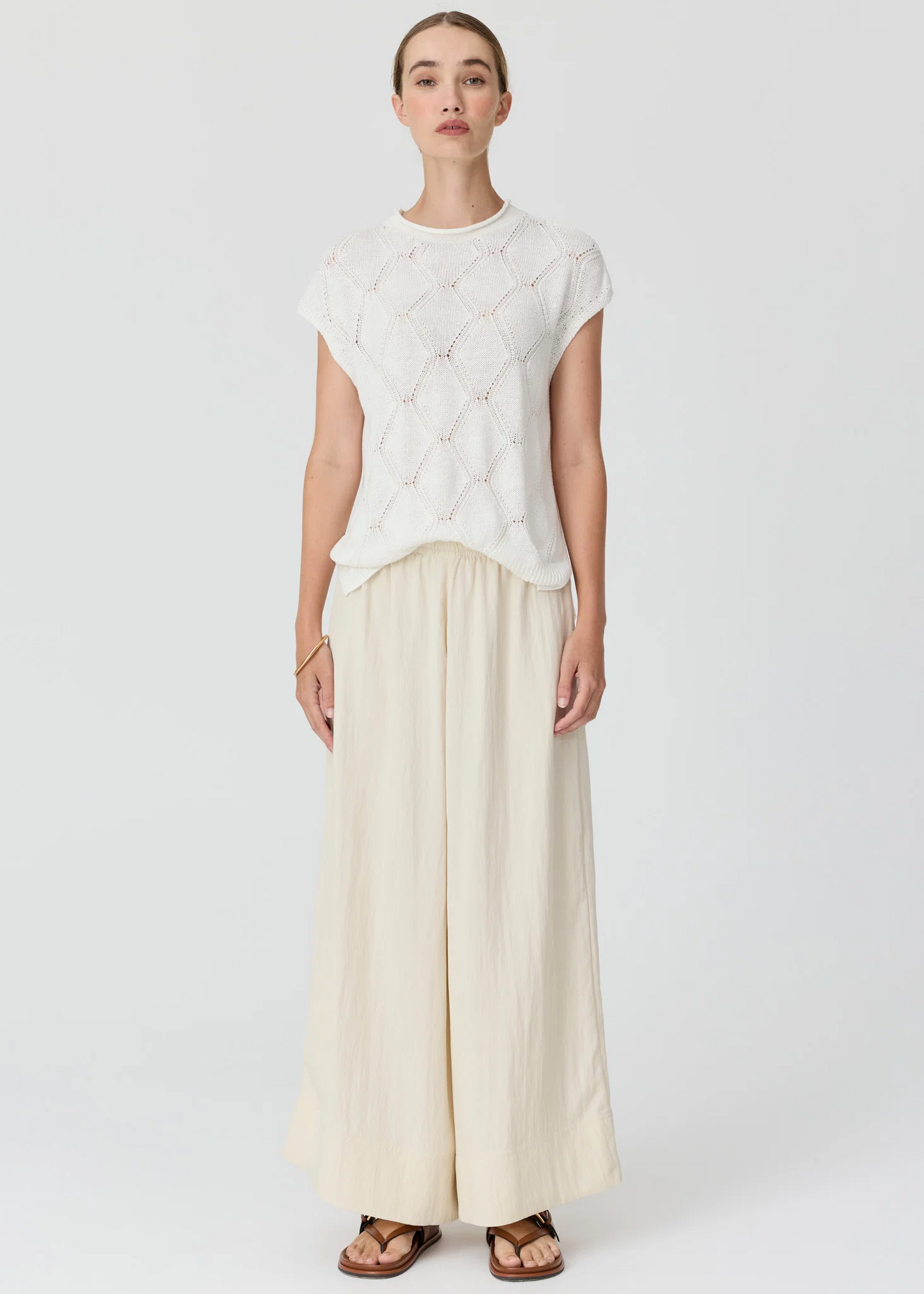 POL Rosin Cable Knit - White