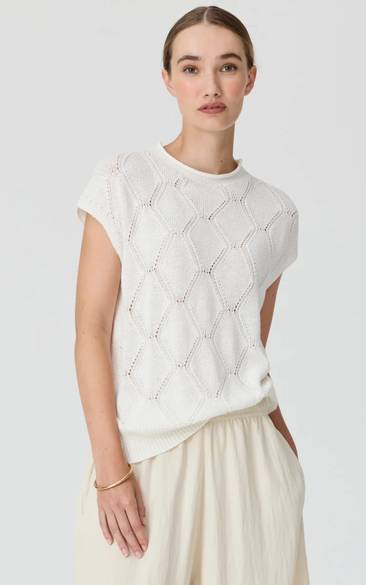 POL Rosin Cable Knit - White