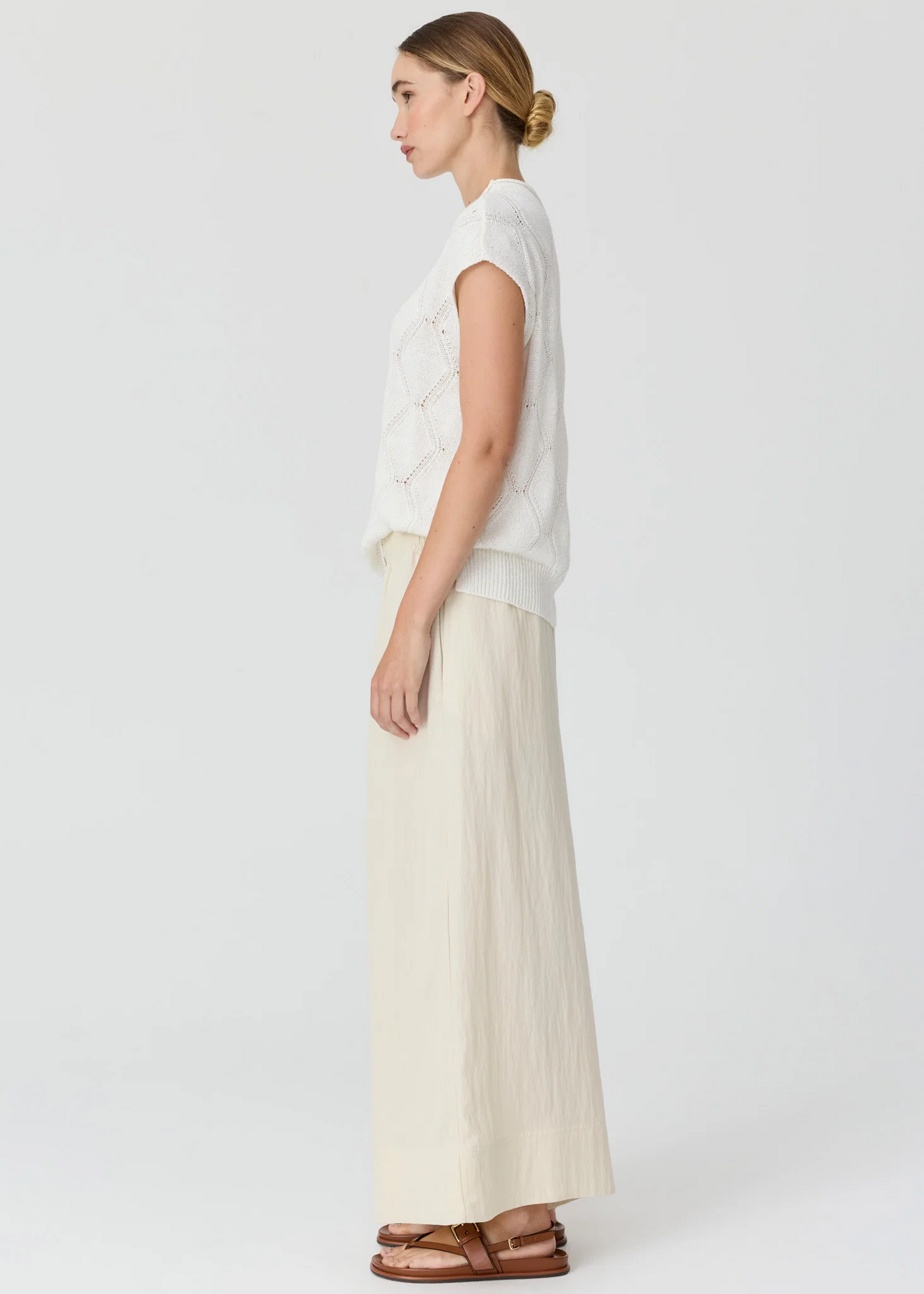 POL Rosin Cable Knit - White