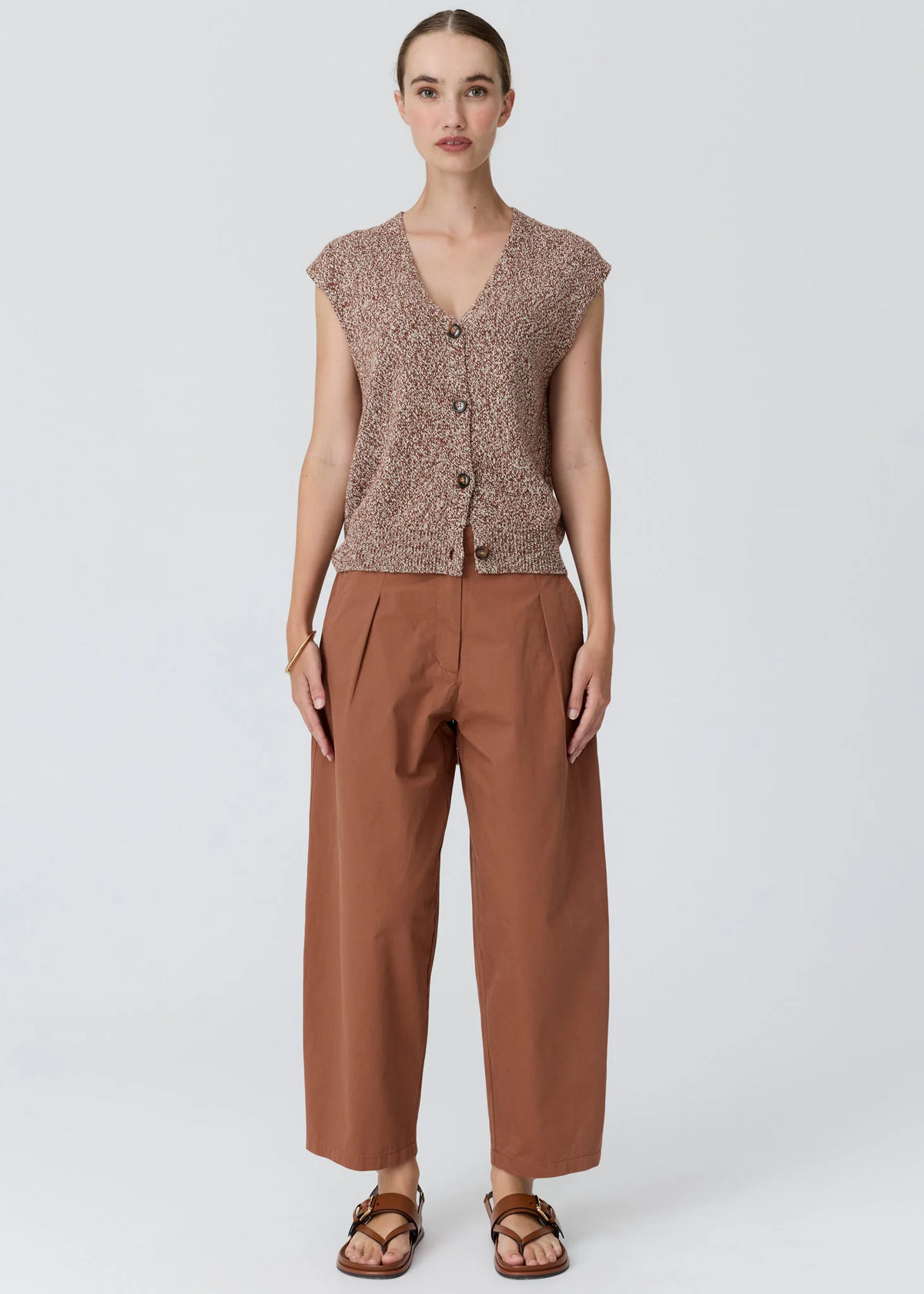 POL Alma Barrel Pant - Toffee
