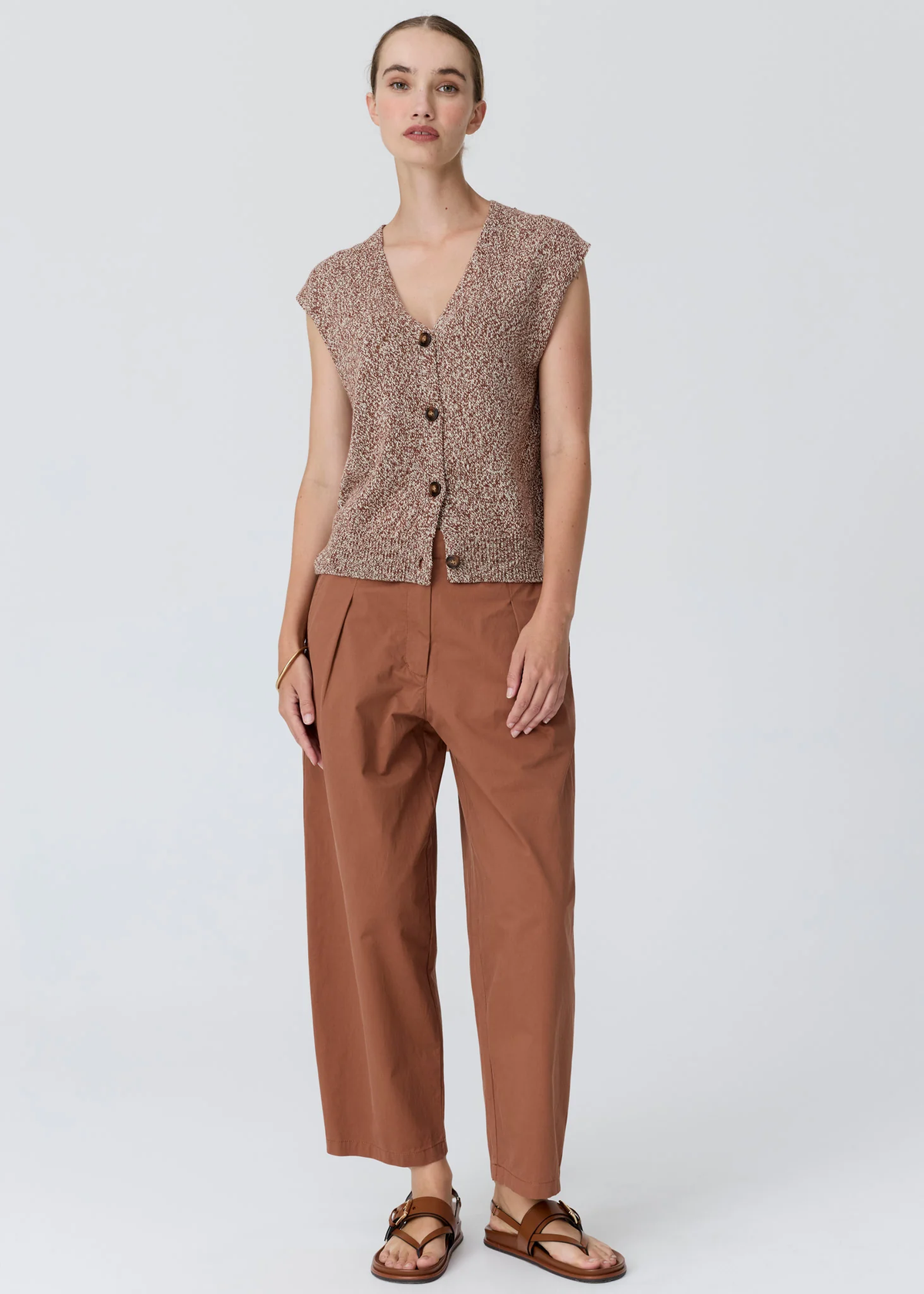 POL Alma Barrel Pant - Toffee