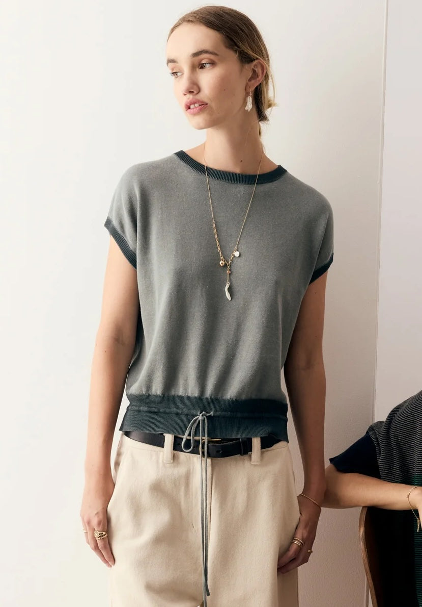 POL Reed Painted Knit - Ocean/Teal