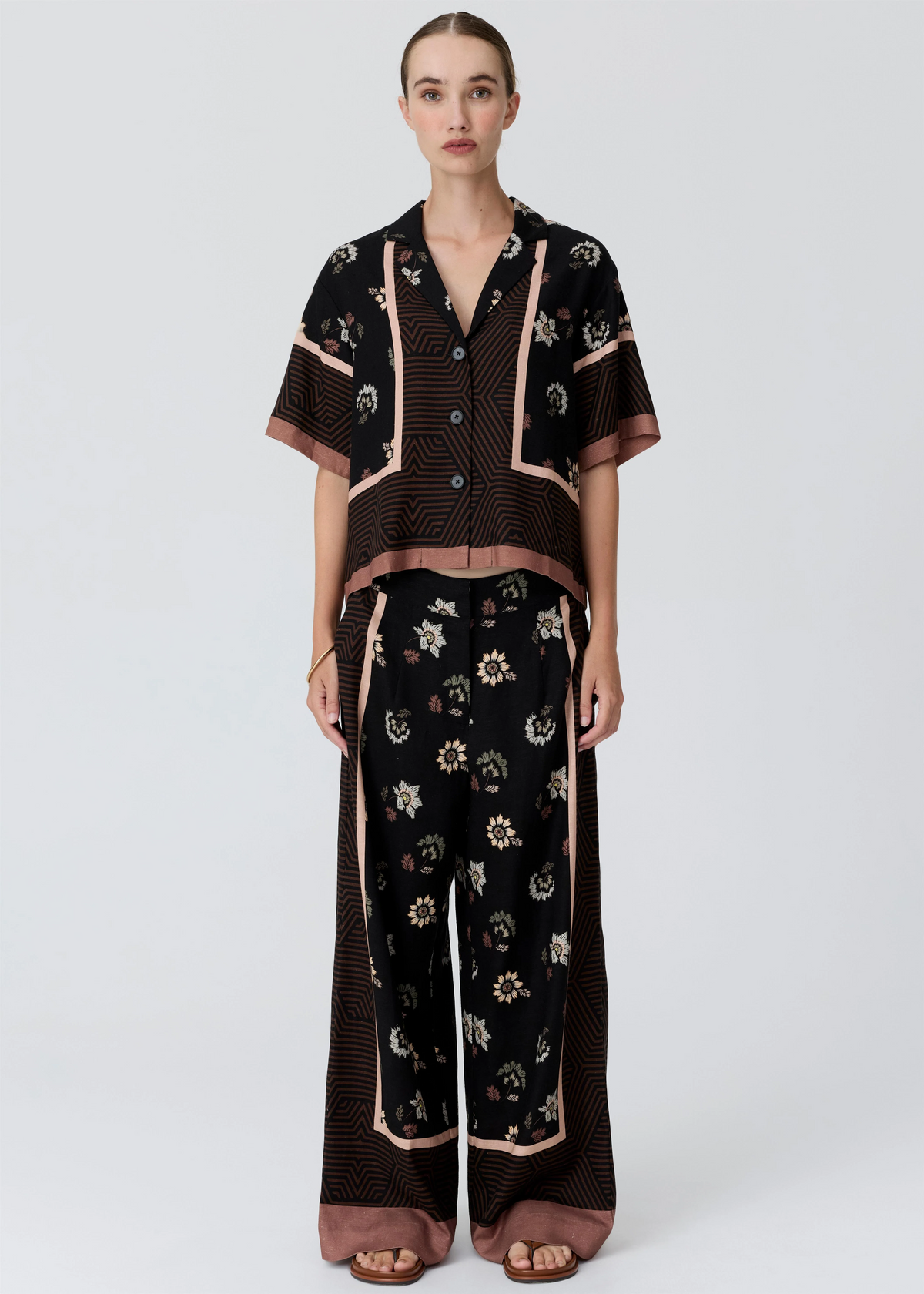POL Trellis Pant - Trellis Scarf Print