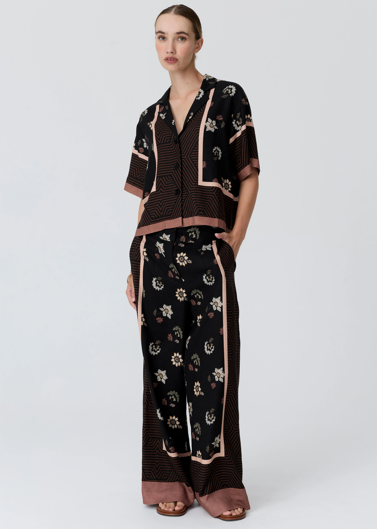 POL Trellis Pant - Trellis Scarf Print